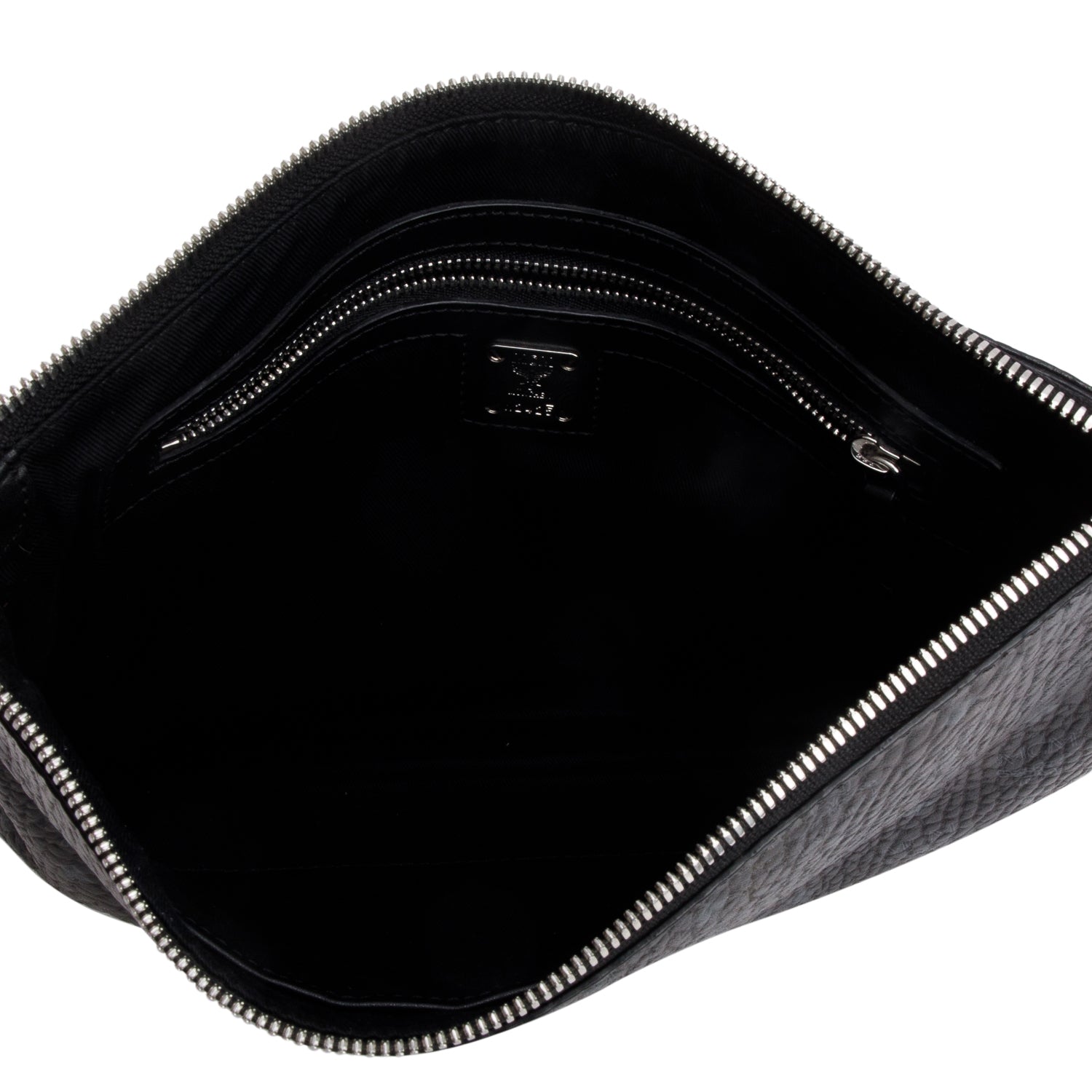 MCM Black Visetos Portuna Clutch Crossbody Bag w/ Strap