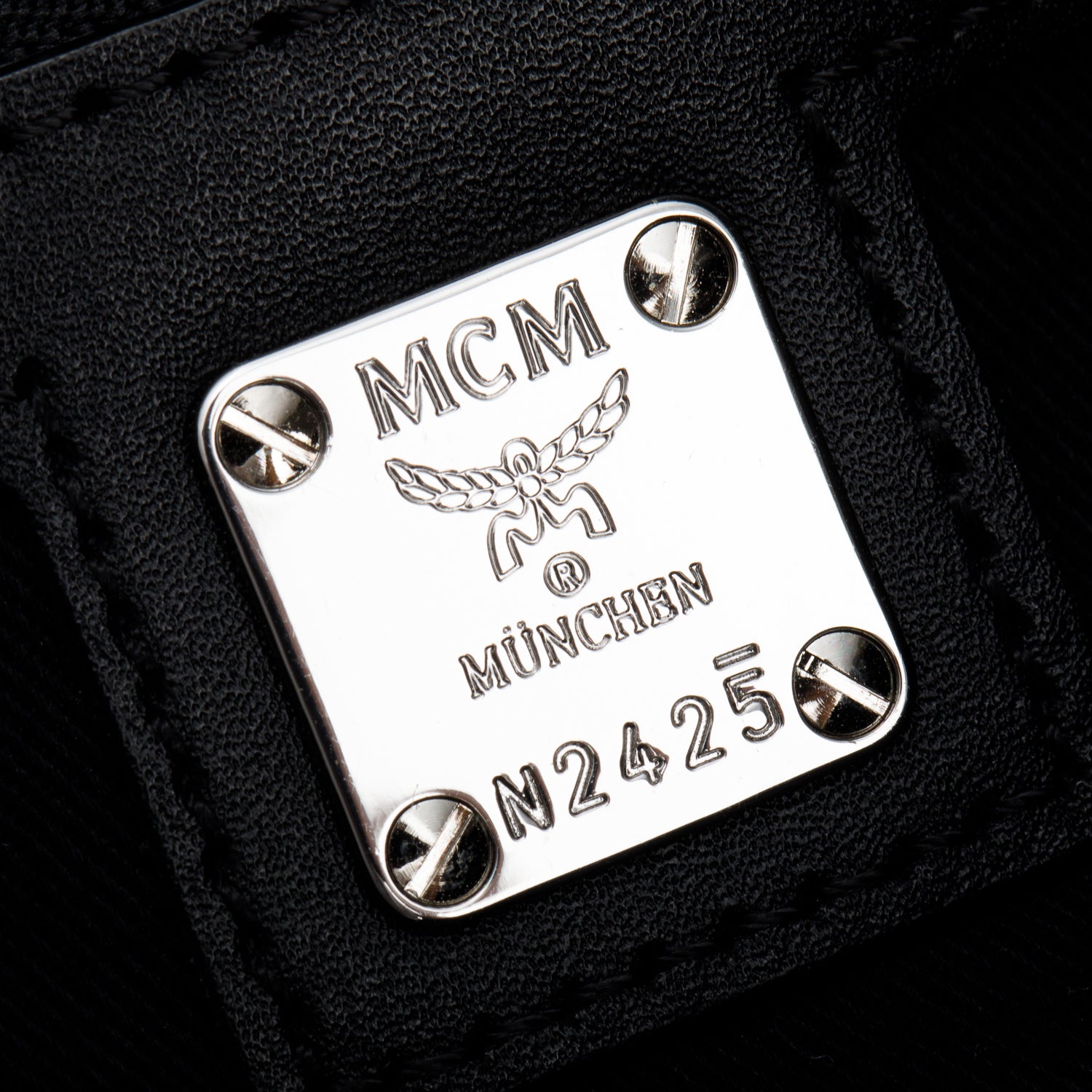 MCM Black Visetos Portuna Clutch Crossbody Bag w/ Strap