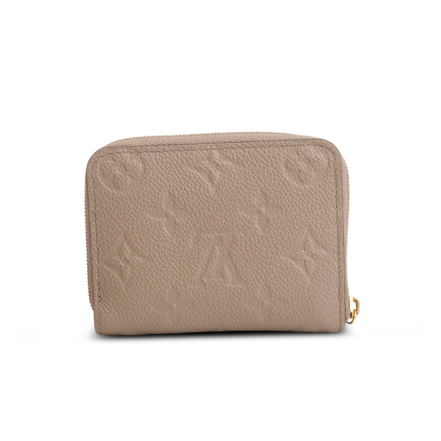 Louis Vuitton taupe Monogram Empreinte Leather Zippy Coin Purse w/ Box