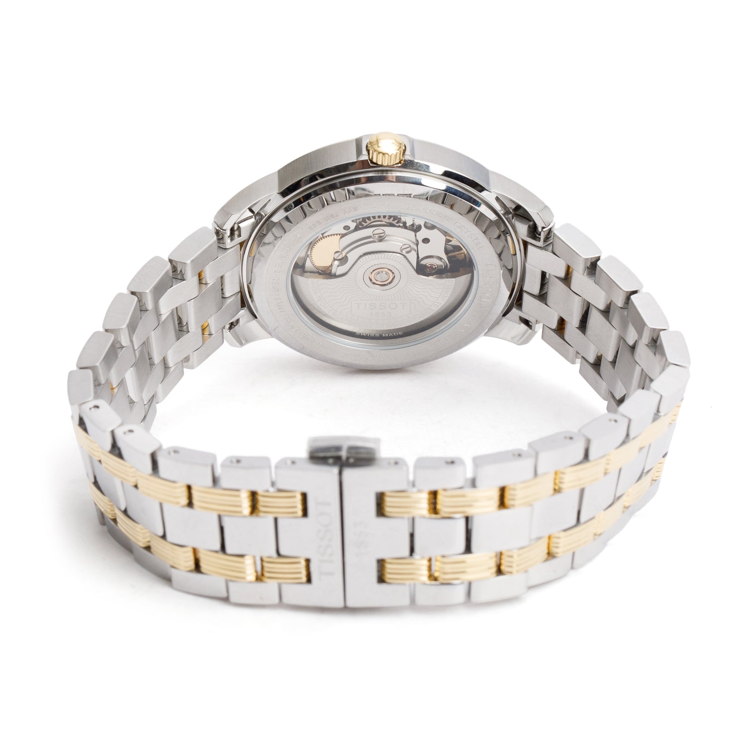 Tissot Two-Tone Stainless Steel 39.7 MM Automatic Watch Silver Dial w/ Box