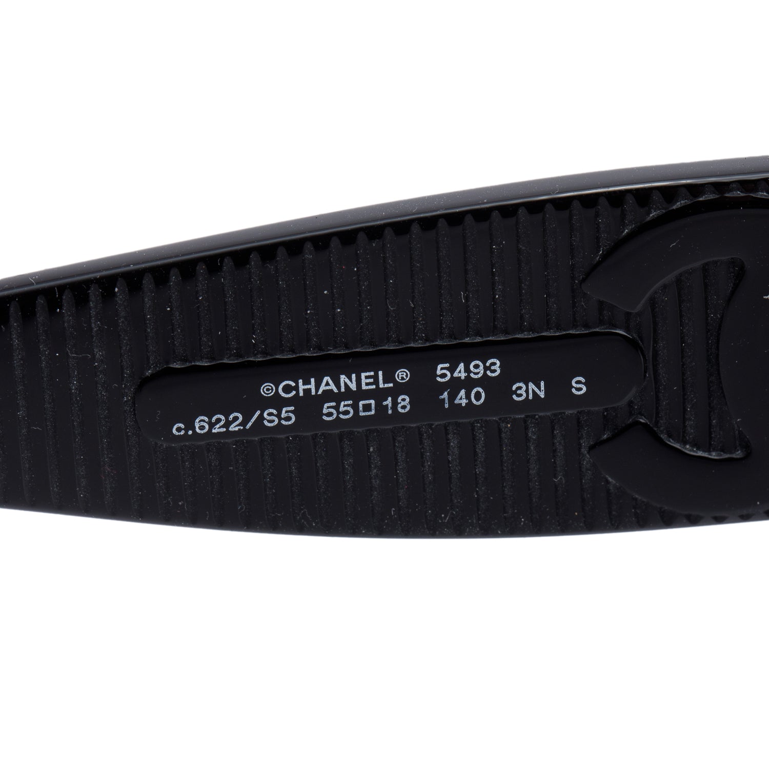 Chanel 5493 Black Acetate CC Logo Rectangle Sunglasses w/ Box & Case