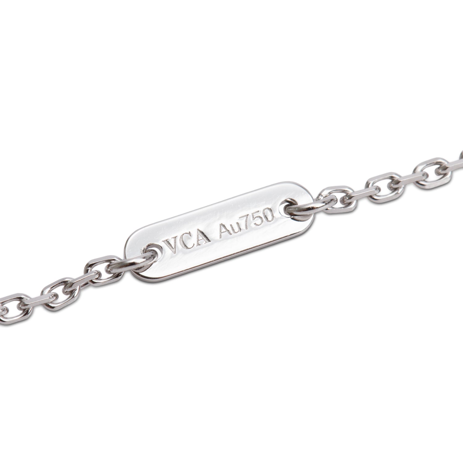 Van Cleef & Arpels 18k White Gold Diamond Frivole Pendant Necklace, Mini Model w/ Box, Receipt & Certificate