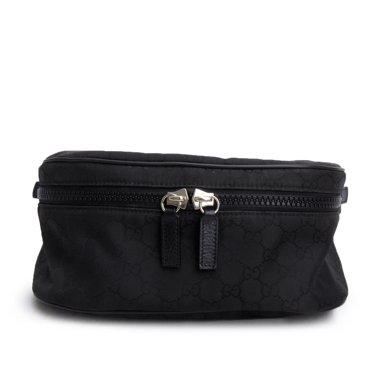 Gucci Black GG Nylon Waist Pouch Belt Bag