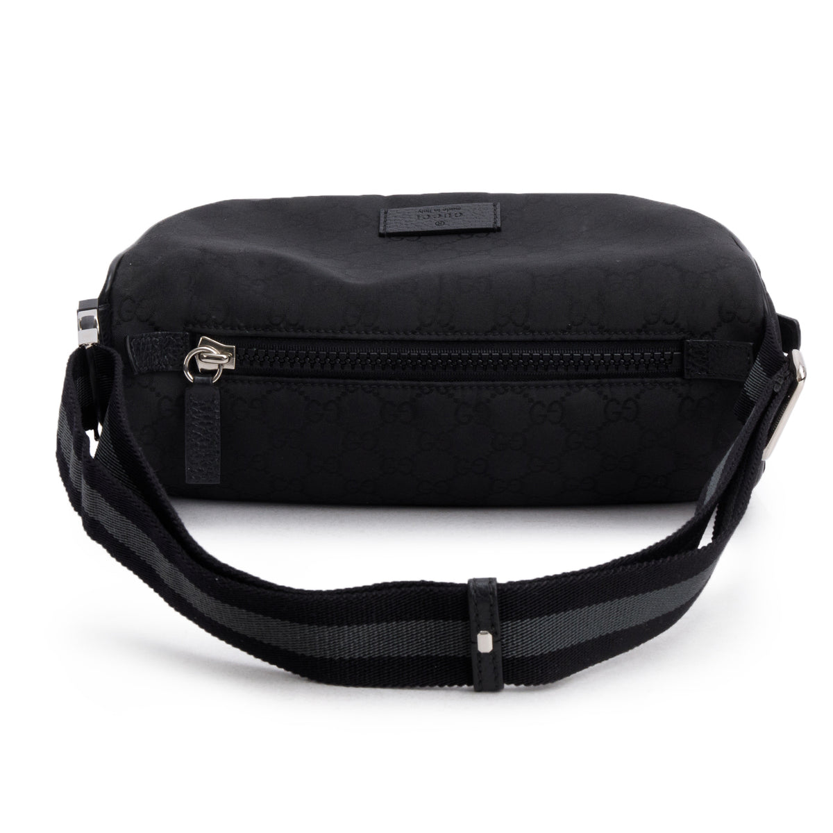 Gucci Black GG Nylon Waist Pouch Belt Bag