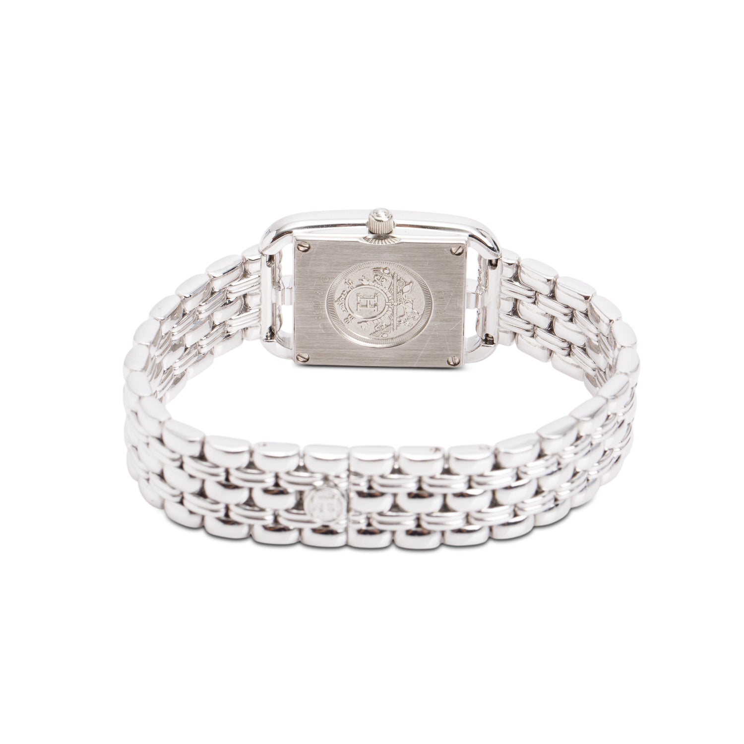 Hermes 18k White Gold Cape Cod Quartz Watch Mother of Pearl Dial, Mini Model