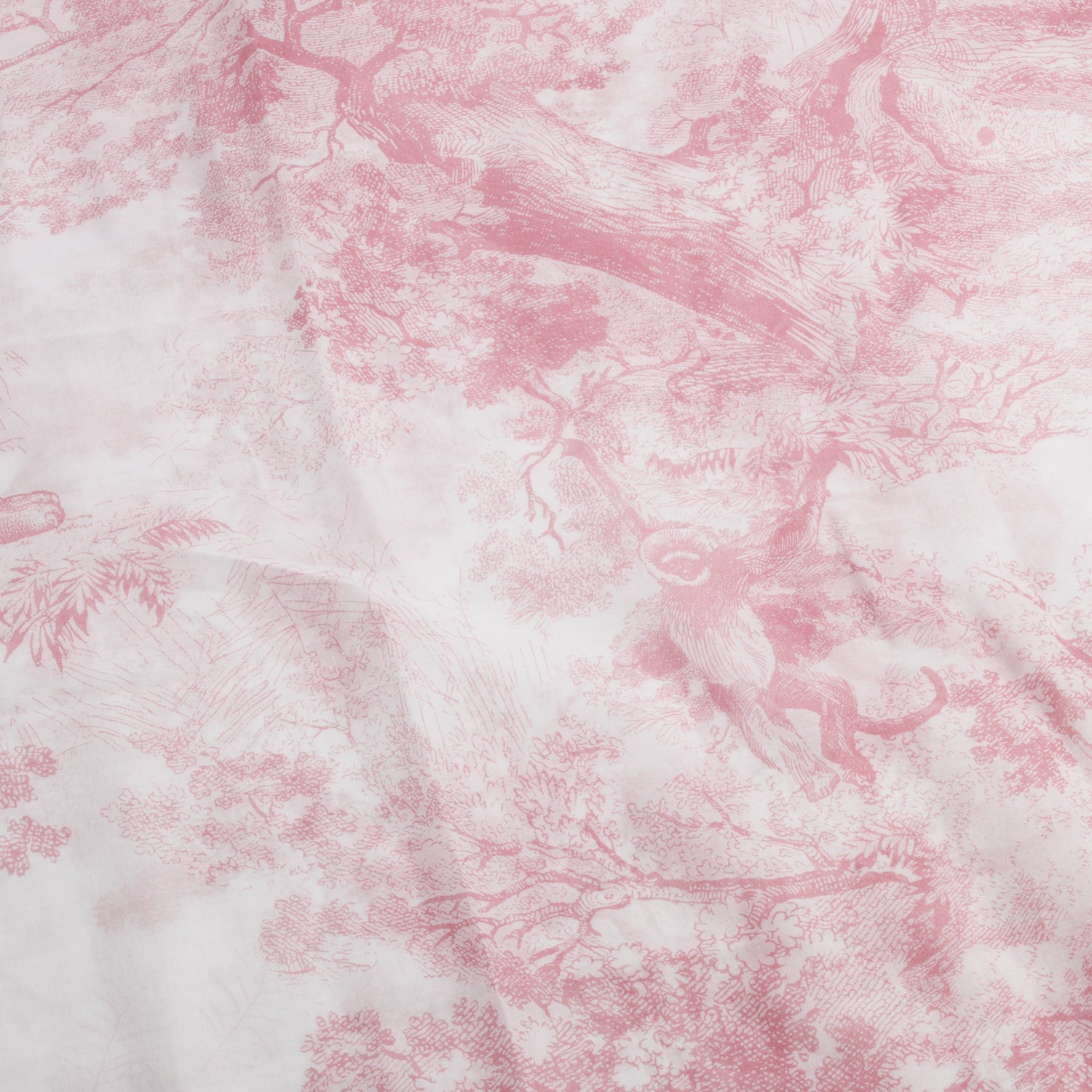 Christian Dior Pink/White Cotton Toile de Jouy Scarf