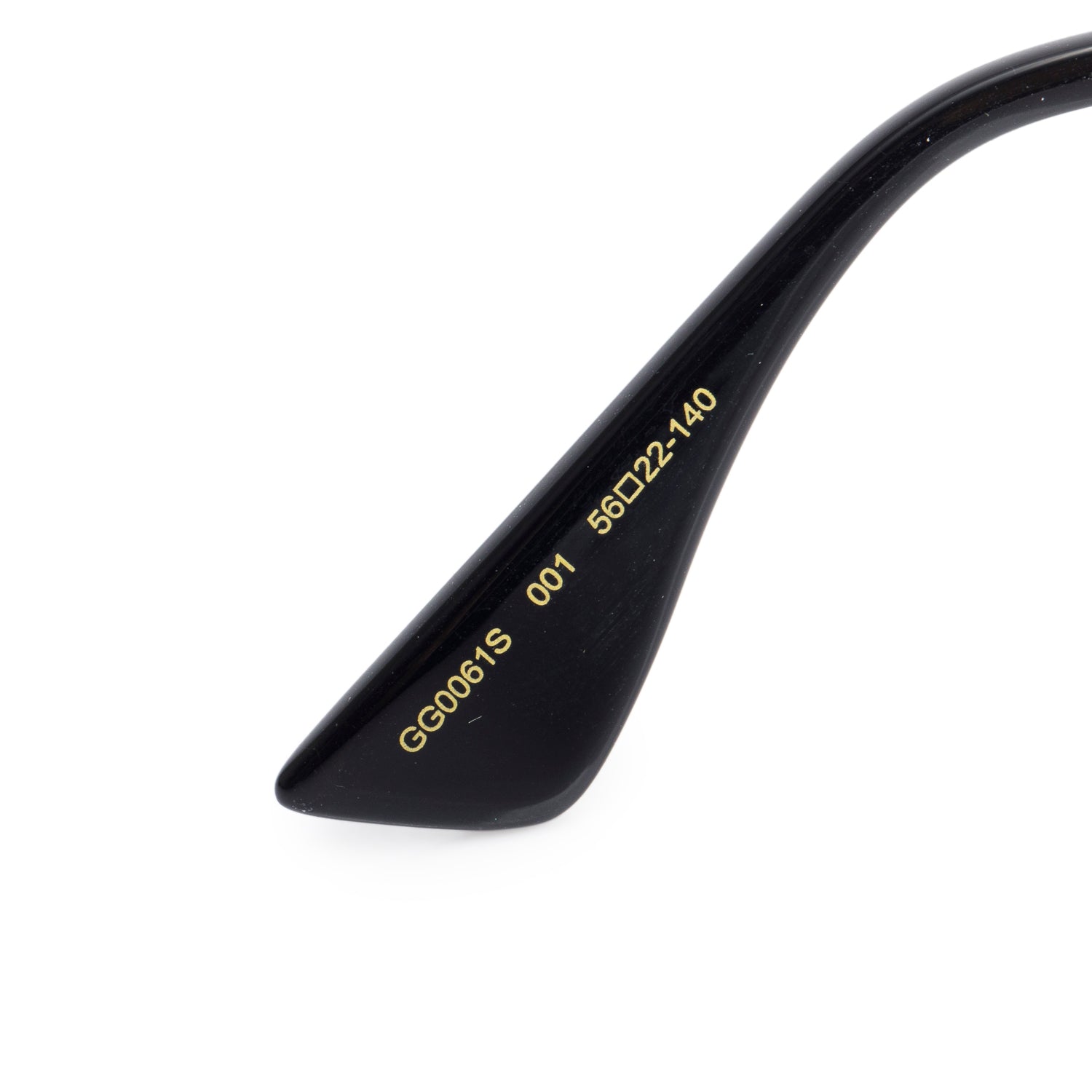Gucci GG 0061S Gold-Tone/Black Round Gradient Sunglasses w/ Case