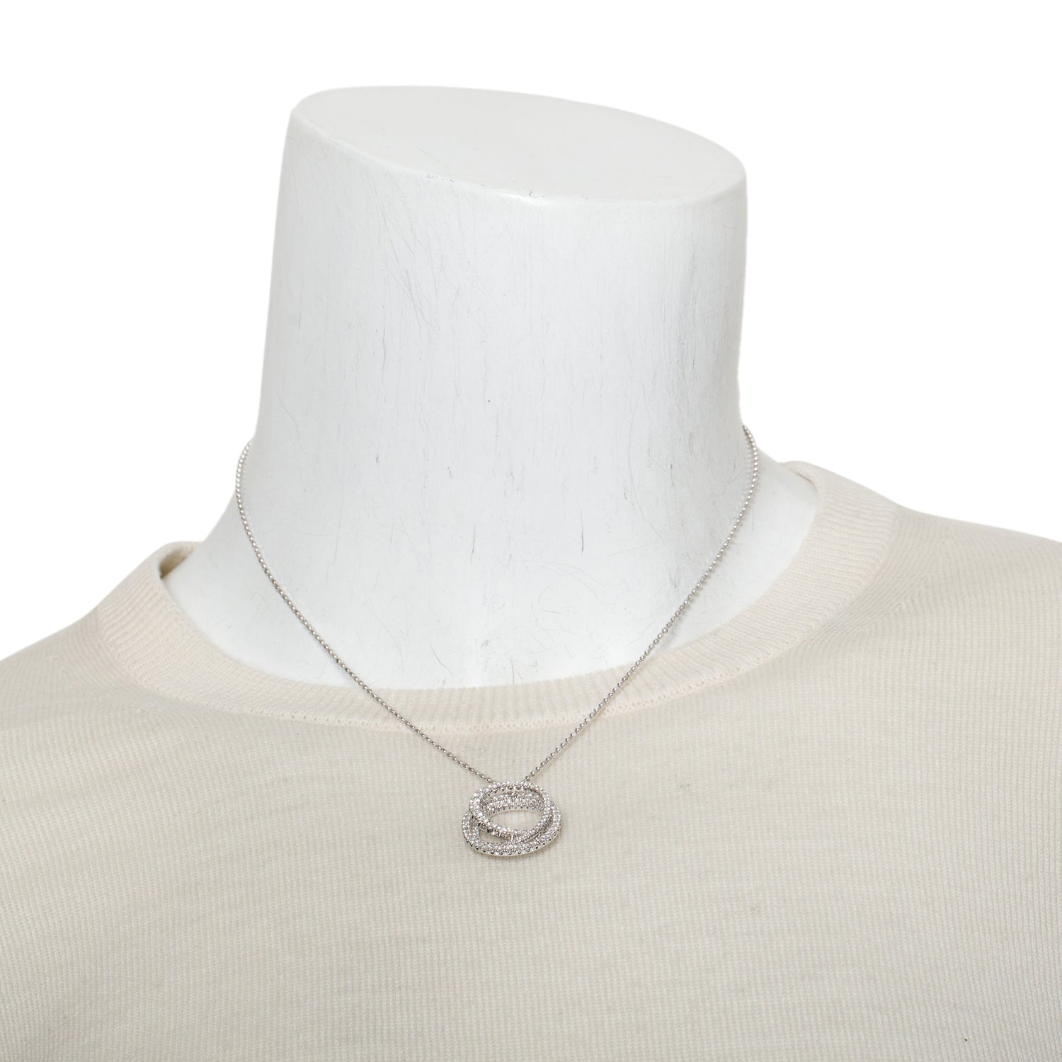 Cartier 2024 18k White Gold Pave Diamond Etincelle de Cartier Pendant Necklace w/ Box, Reciept & Certificate