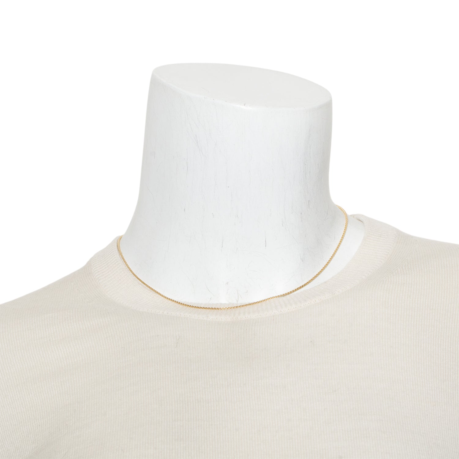 David Yurman 18k Yellow Gold 1 MM Box Chain Necklace, 18"