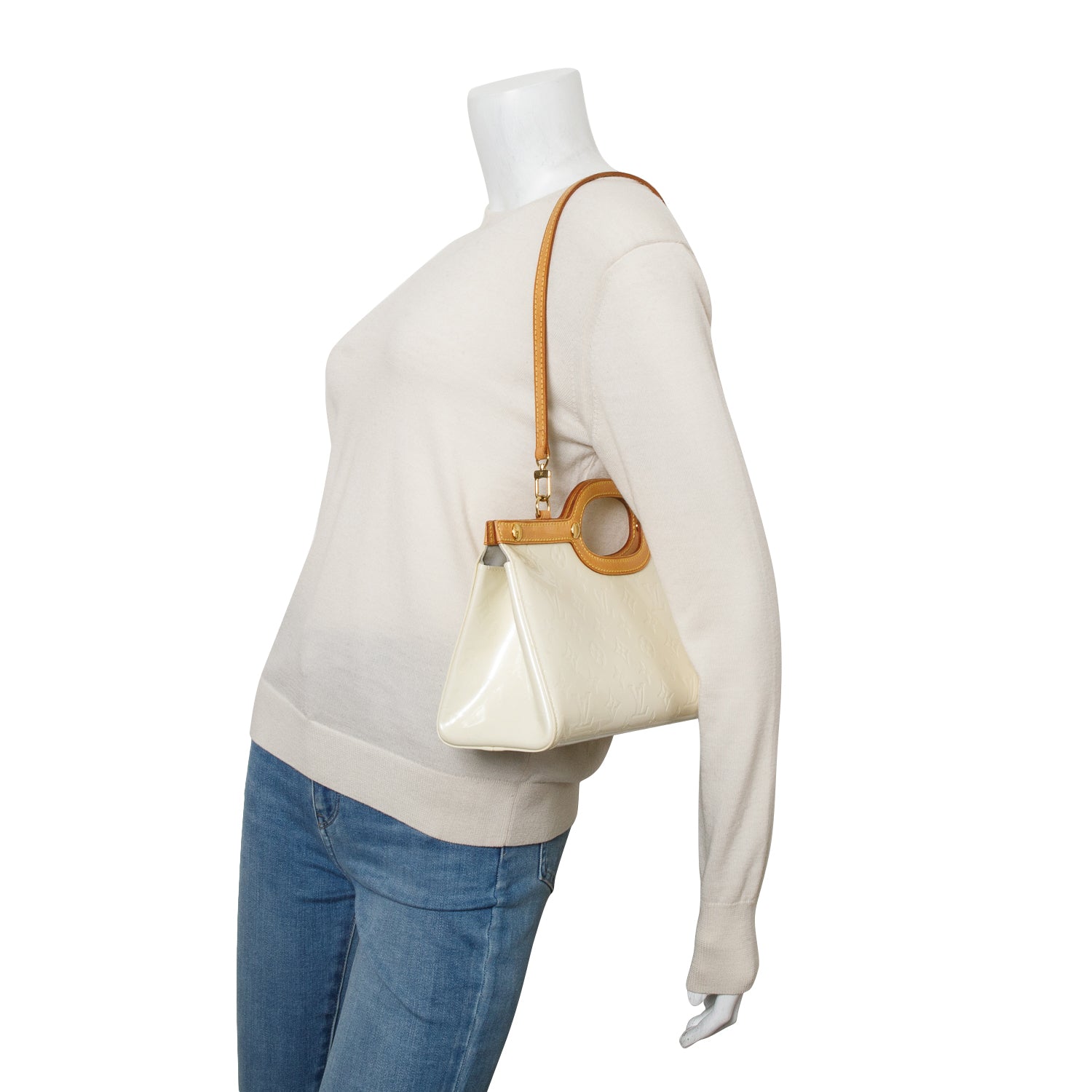 Louis Vuitton Neutral Monogram Vernis Roxbury w/ Strap