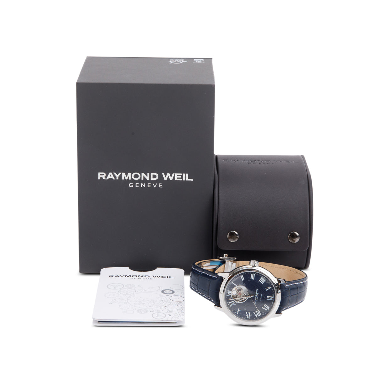 Raymond Weil 2024 Stainless Steel Maestro 39.5 MM Automatic Watch Blue Dial 2227 w/ Box & Papers