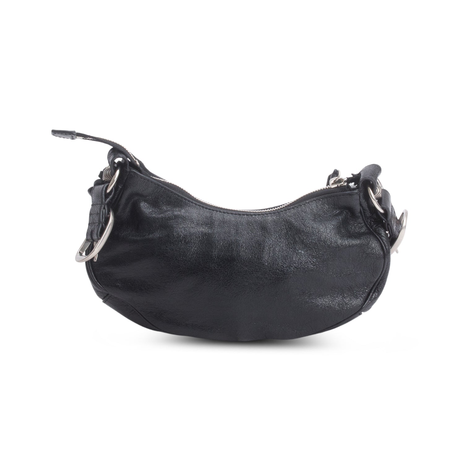 Balenciaga Black Arena Calfskin Leather Le Cagole XS Chain Shoulder Bag