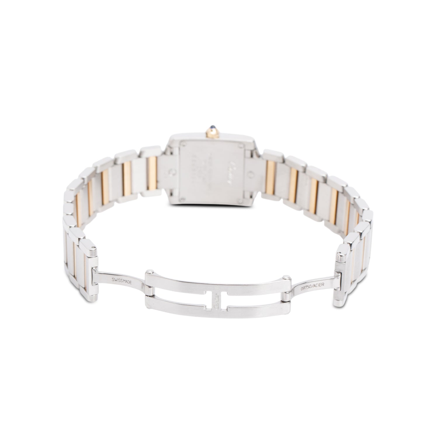 Cartier Stainless Steel & 18k Rose Gold Tank Francaise Watch, Small Model 2300