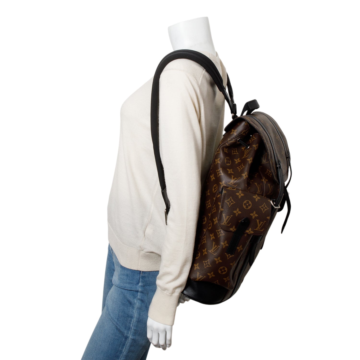 Louis Vuitton Monogram Macassar Christopher PM Backpack w/ Box