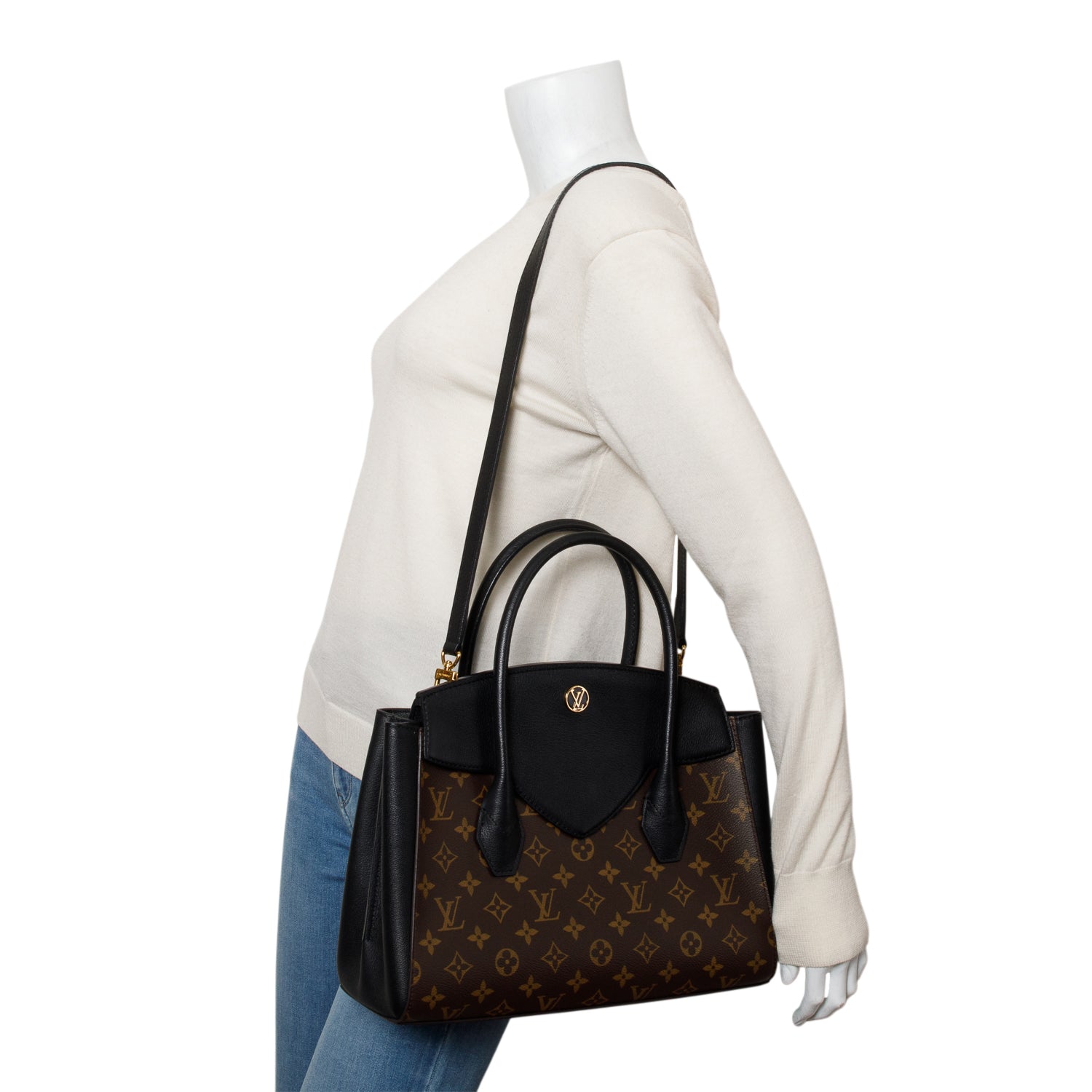 Louis Vuitton Monogram Macassar Florine Tote w/ Strap & Box