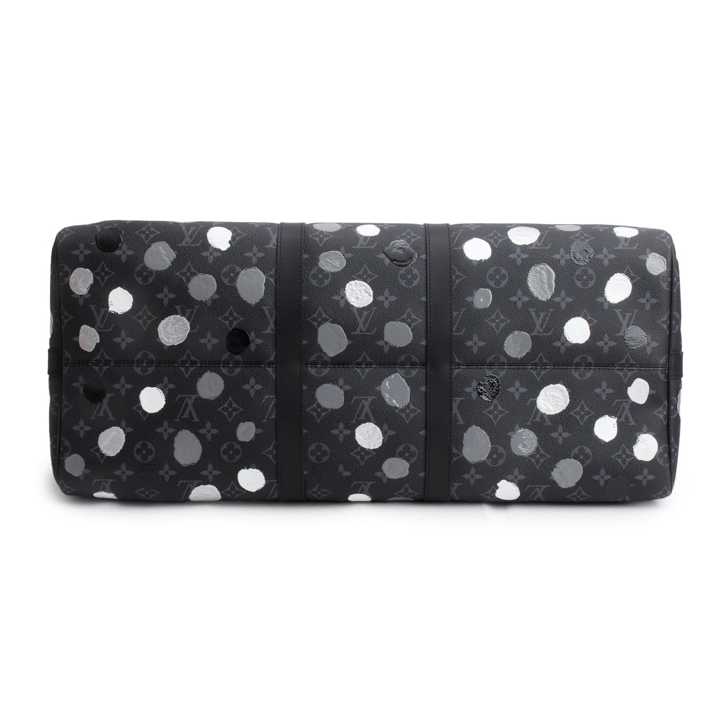 Louis Vuitton x Yayoi Kusama 2023 Monogram Eclipse Painted Dots Keepall Bandouliere 55 w/ Strap & Box