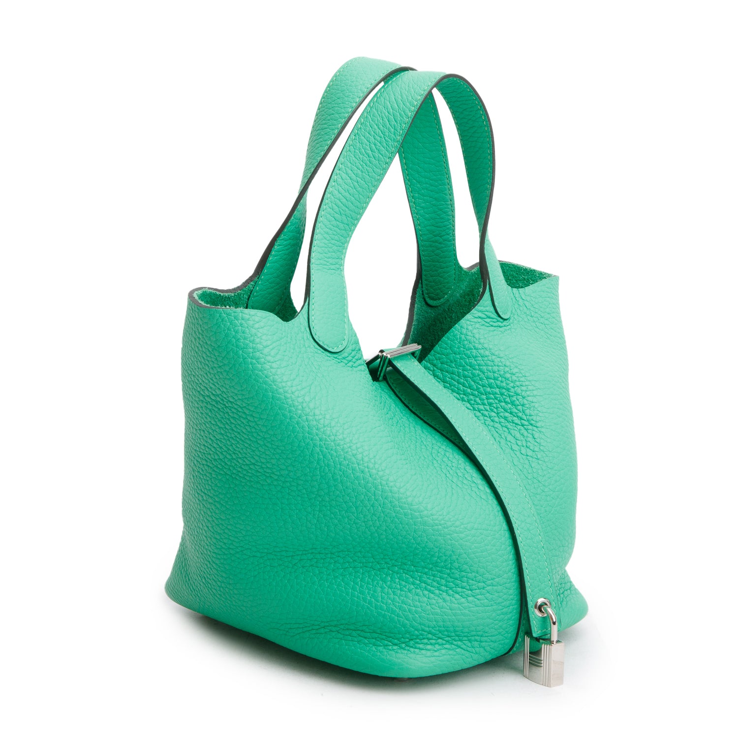 Hermes 2022 Vert Comics Taurillon Clemence Picotin Lock 18 w/ Box