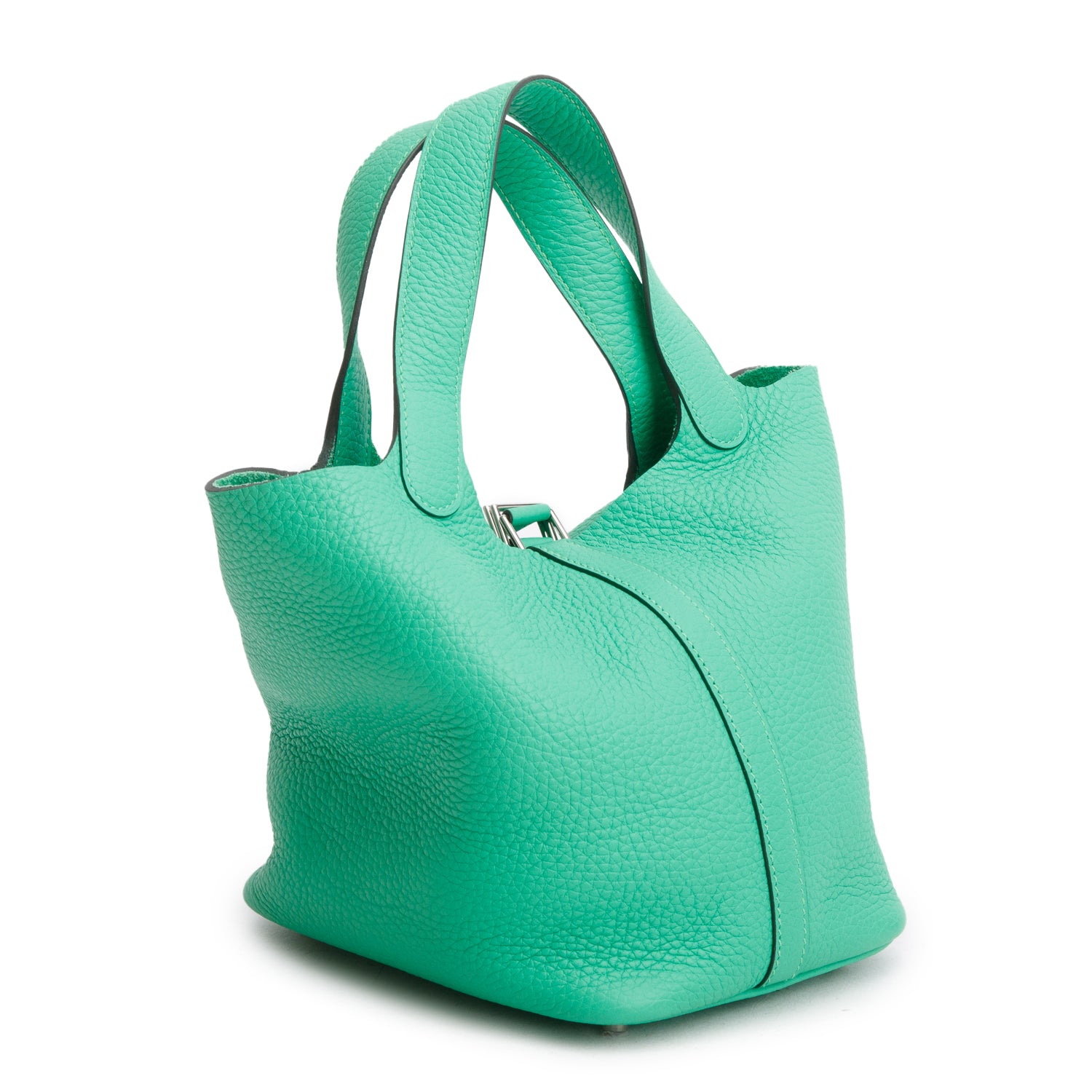 Hermes 2022 Vert Comics Taurillon Clemence Picotin Lock 18 w/ Box