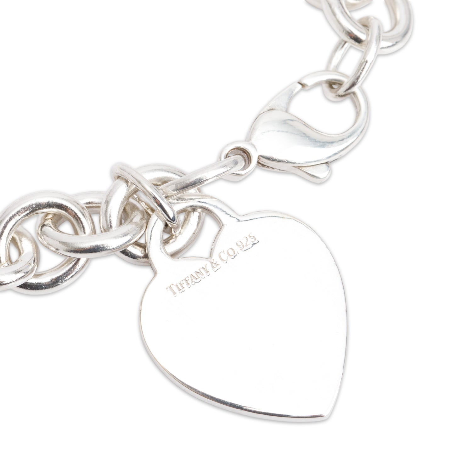 Tiffany & Co. Sterling Silver Heart Tag Charm Bracelet