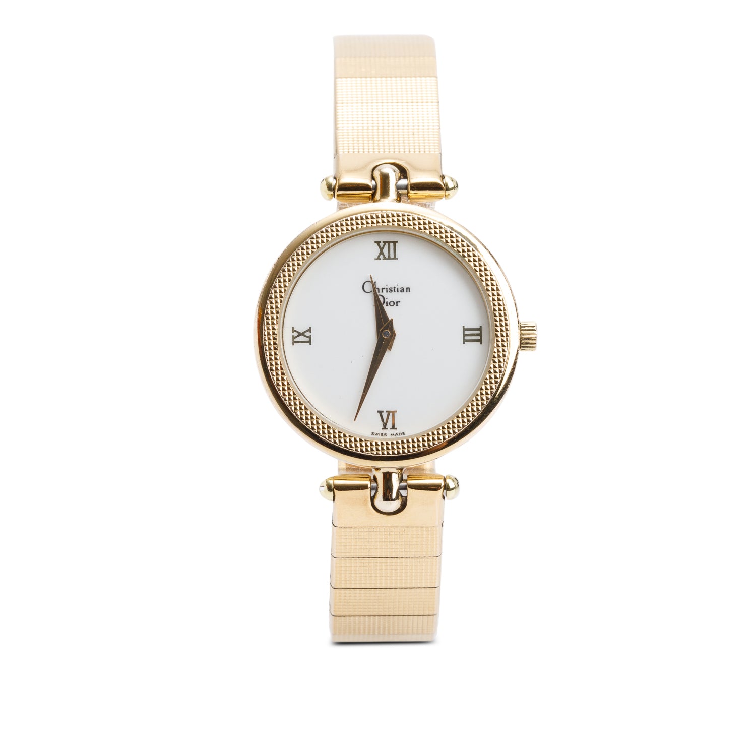 Christian Dior Vintage Gold-Plated Stainless Steel Classic 26 MM Quartz Watch White Dial
