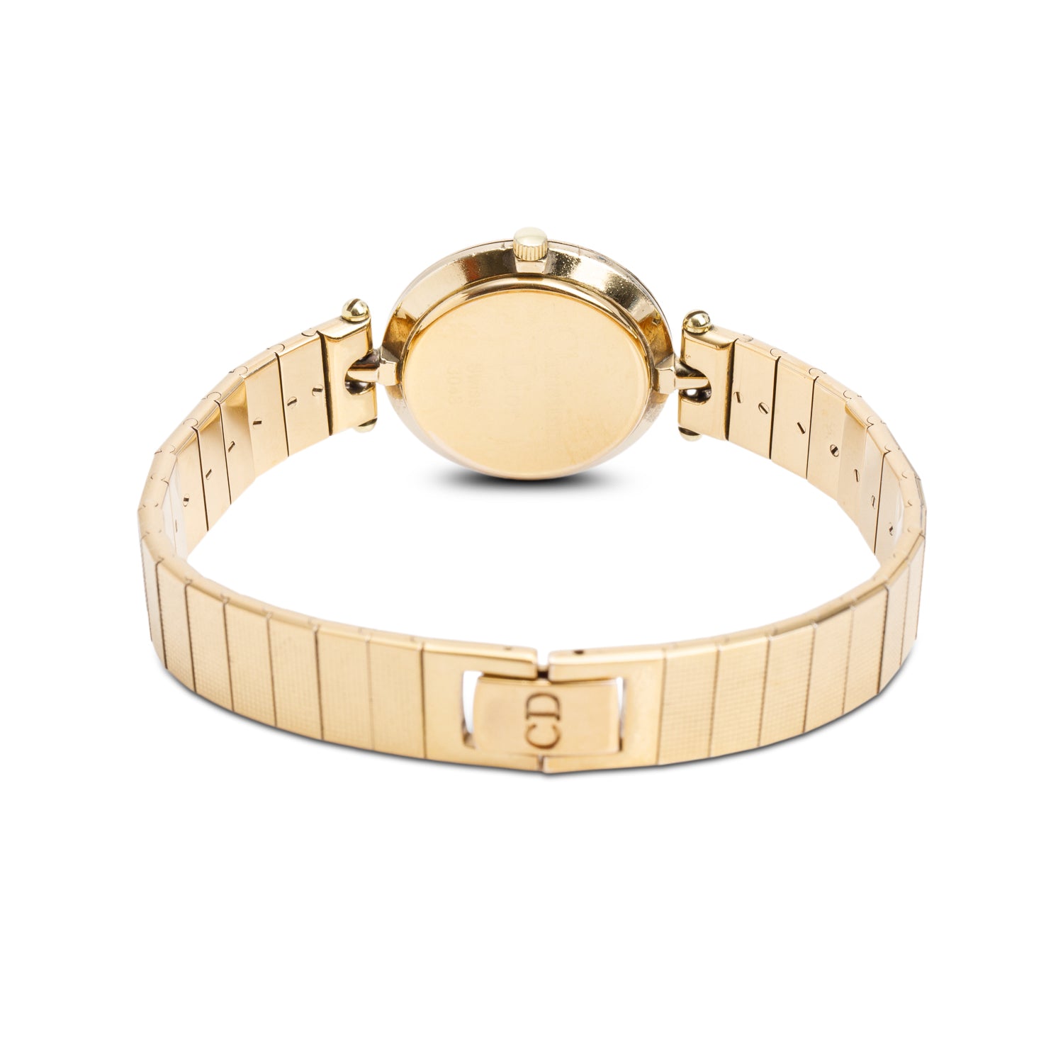 Christian Dior Vintage Gold-Plated Stainless Steel Classic 26 MM Quartz Watch White Dial