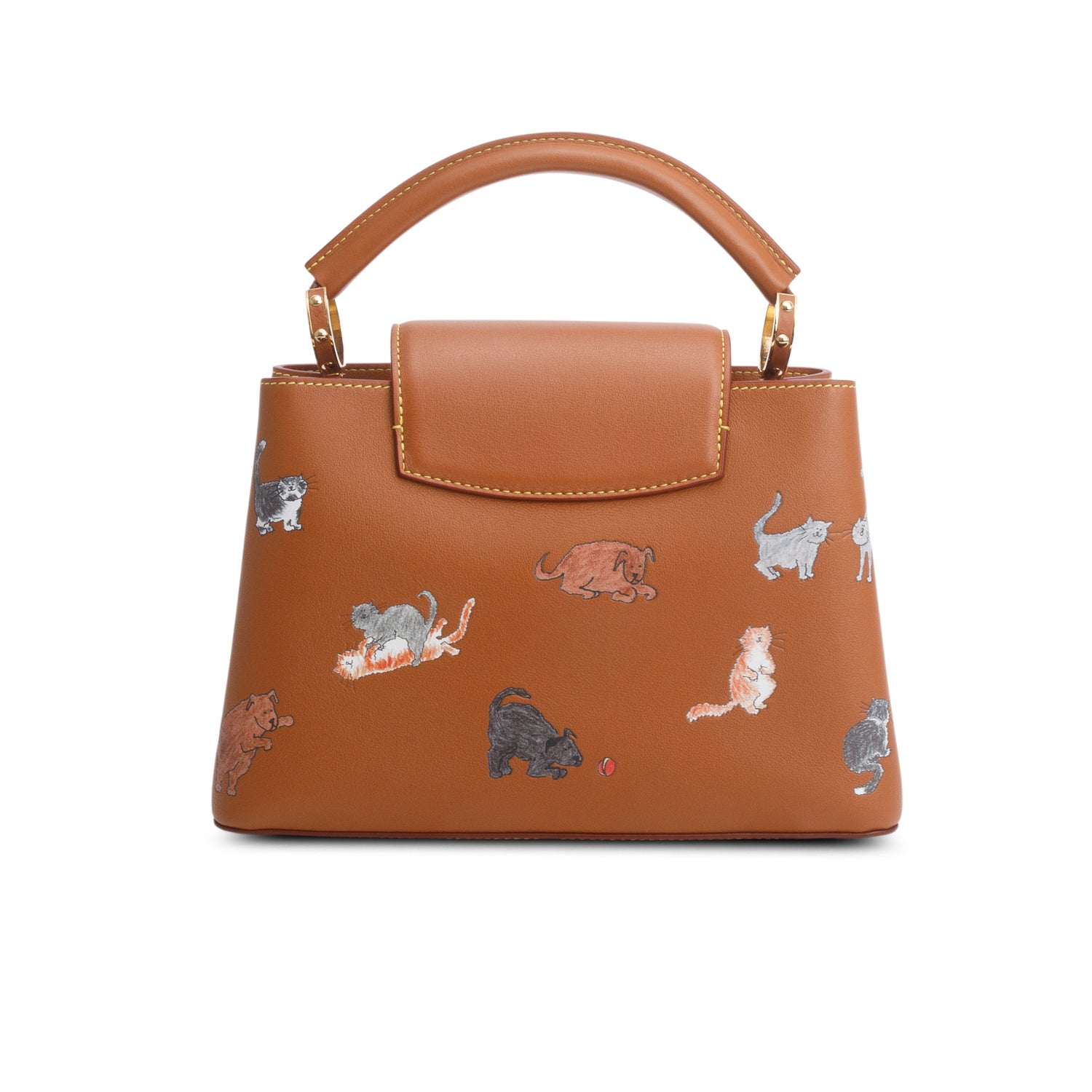 Louis Vuitton Brown Calfskin Catogram Capucines BB w/ Strap