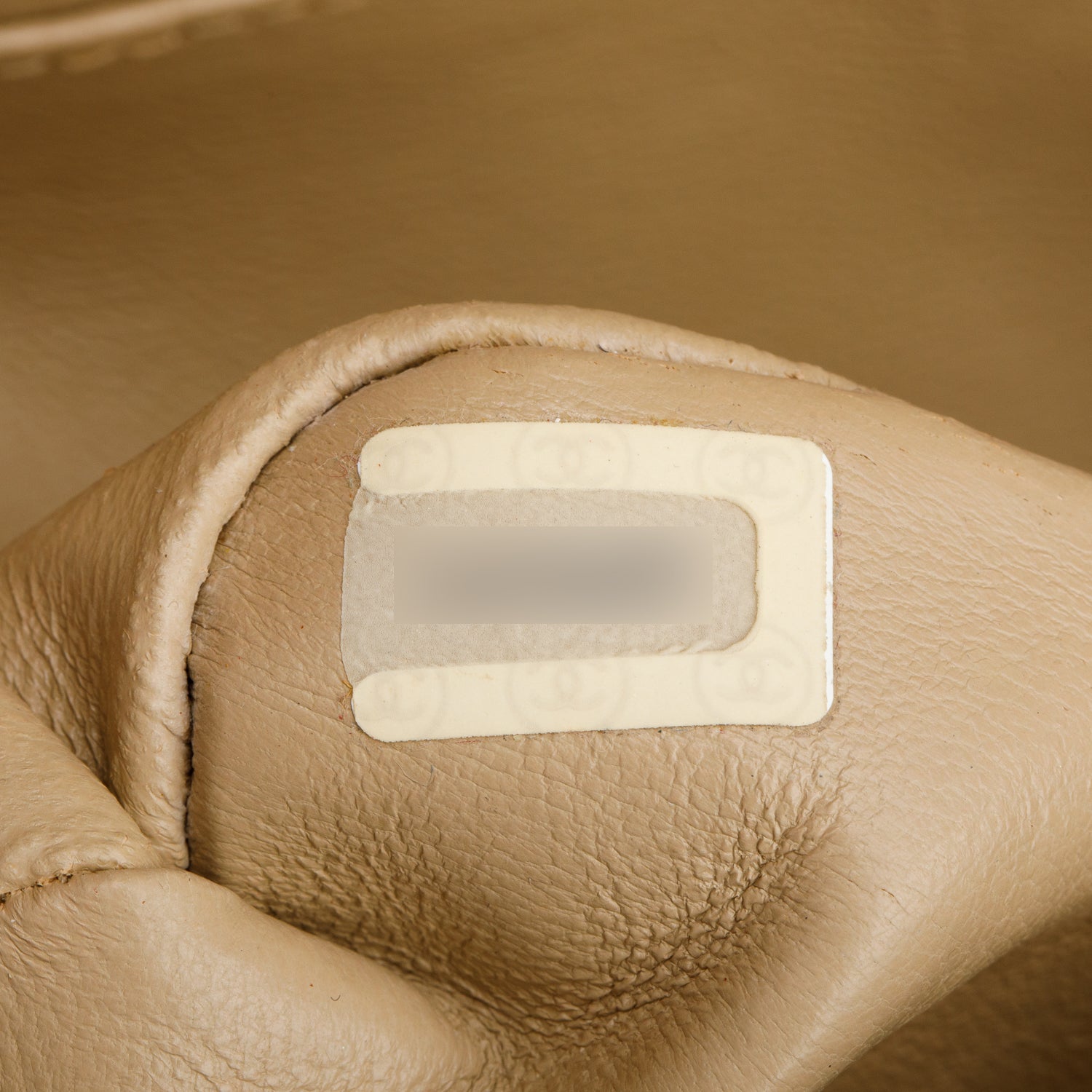 Chanel Vintage Beige Lambskin Quilted Medium Double Flap w/ Authenticity Card