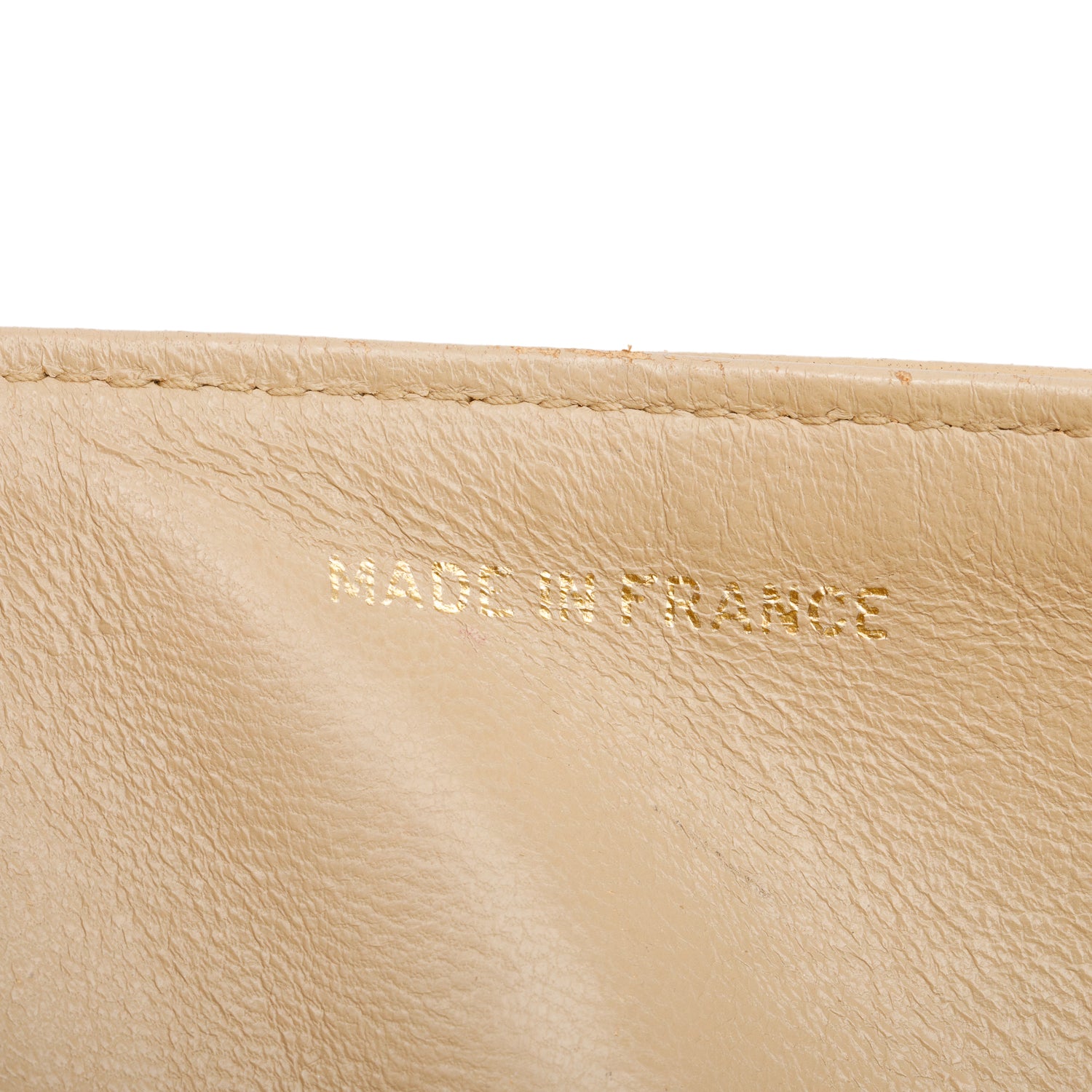 Chanel Vintage Beige Lambskin Quilted Medium Double Flap w/ Authenticity Card