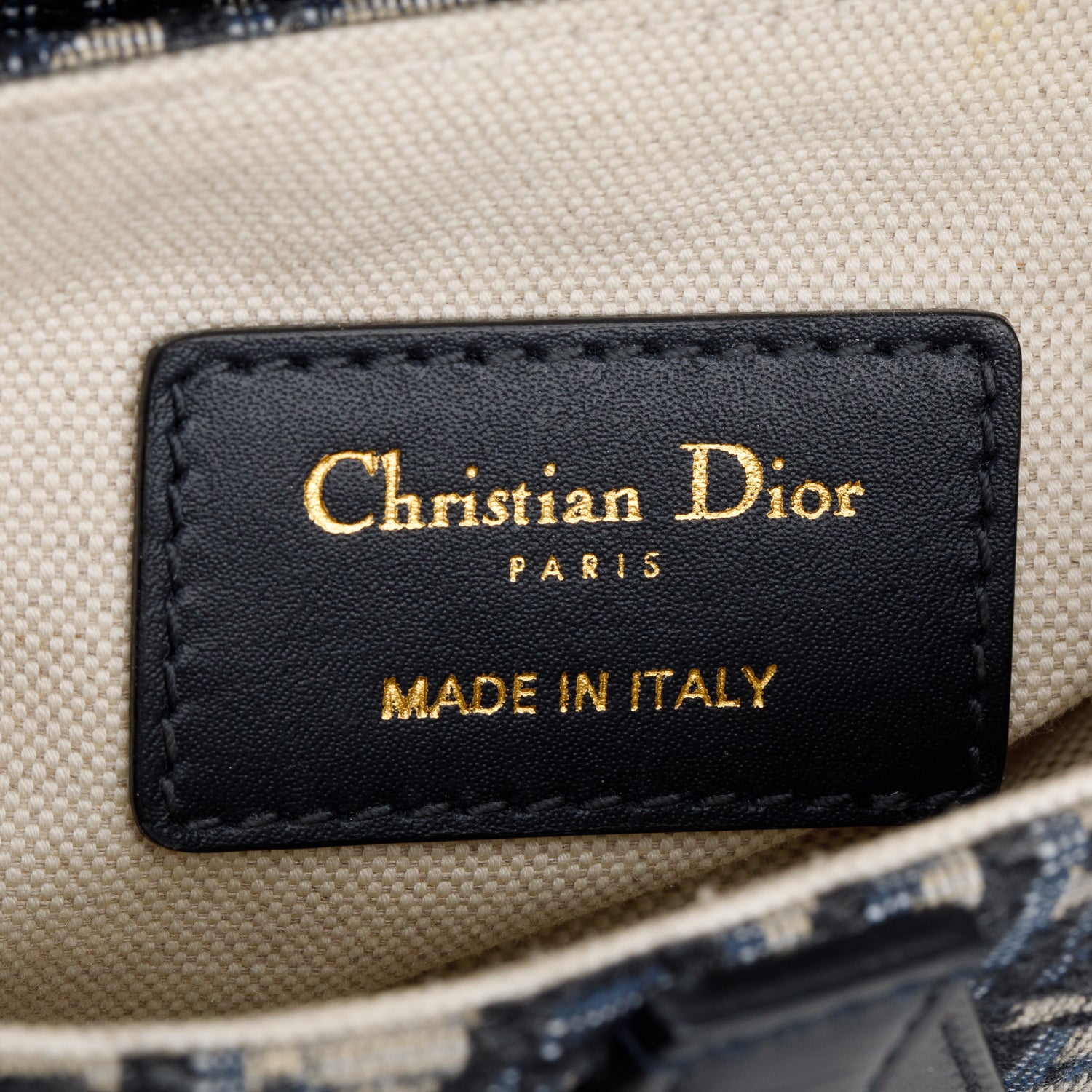 Christian Dior Blue Oblique Mini Saddle Bag w/ Box & Authenticity Card