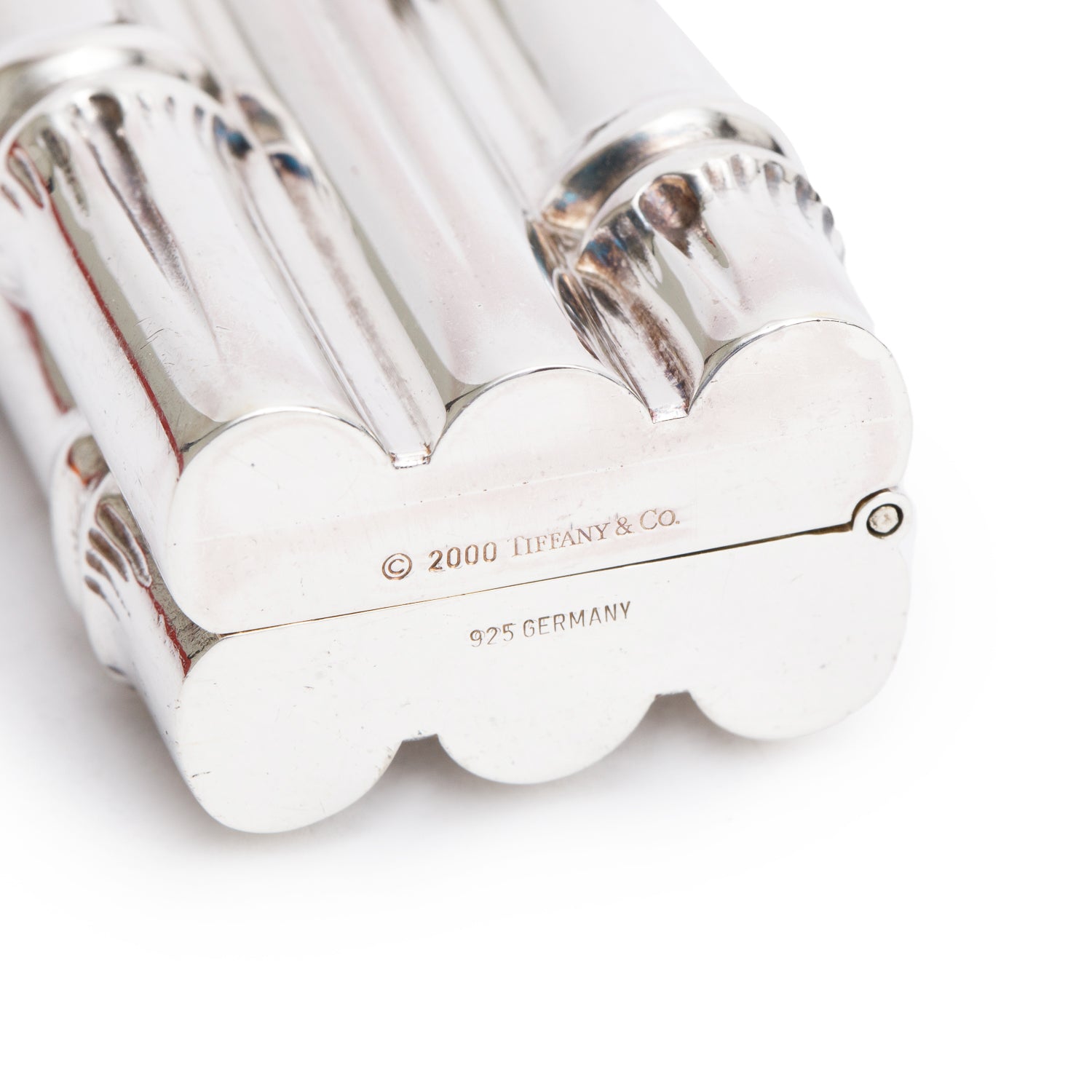 Tiffany & Co. Sterling Silver Bamboo Pill Box