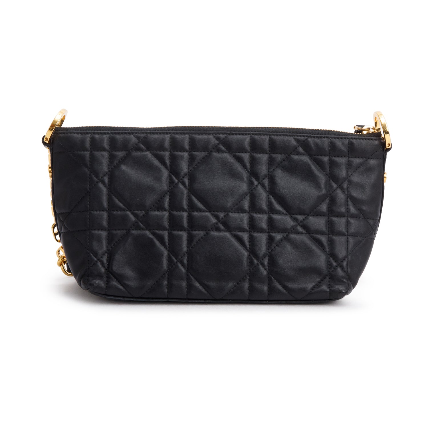Christian Dior 2025 Black Macrocannage Lambskin Diorstar Hobo Bag w/ Box & Receipt