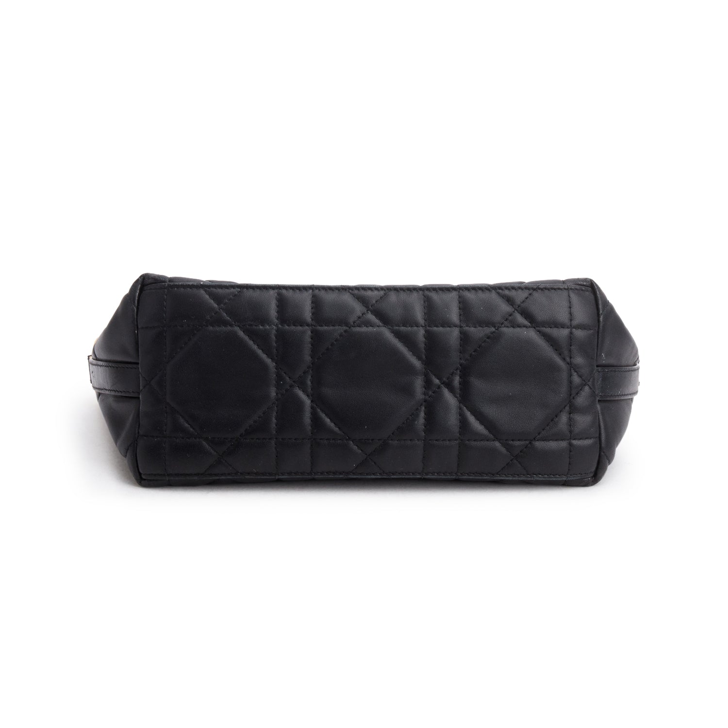 Christian Dior 2025 Black Macrocannage Lambskin Diorstar Hobo Bag w/ Box & Receipt