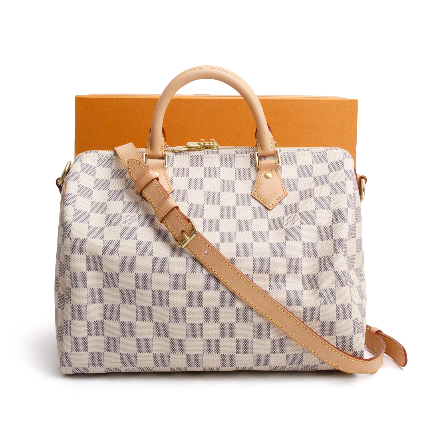 Louis Vuitton Damier Azur Speedy Bandouliere 30 w/ Box & Strap