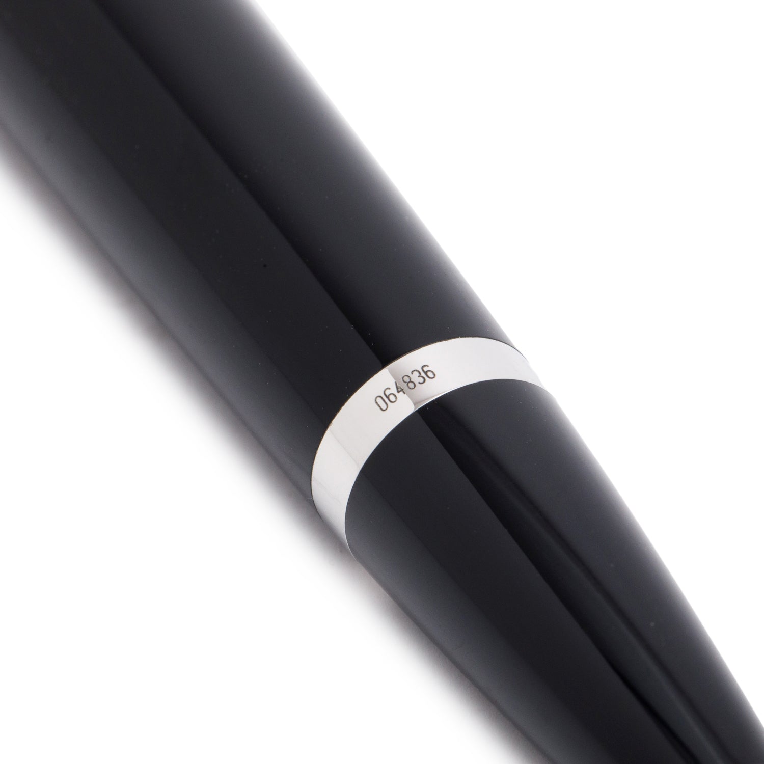 Cartier Palladium Plated Black Resin Dumont Ballpoint Pen w/ Box