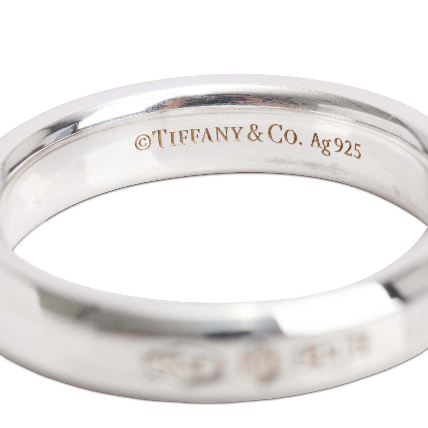 Tiffany & Co. Sterling Silver 1837 Makers Slice Ring, Size 7.5