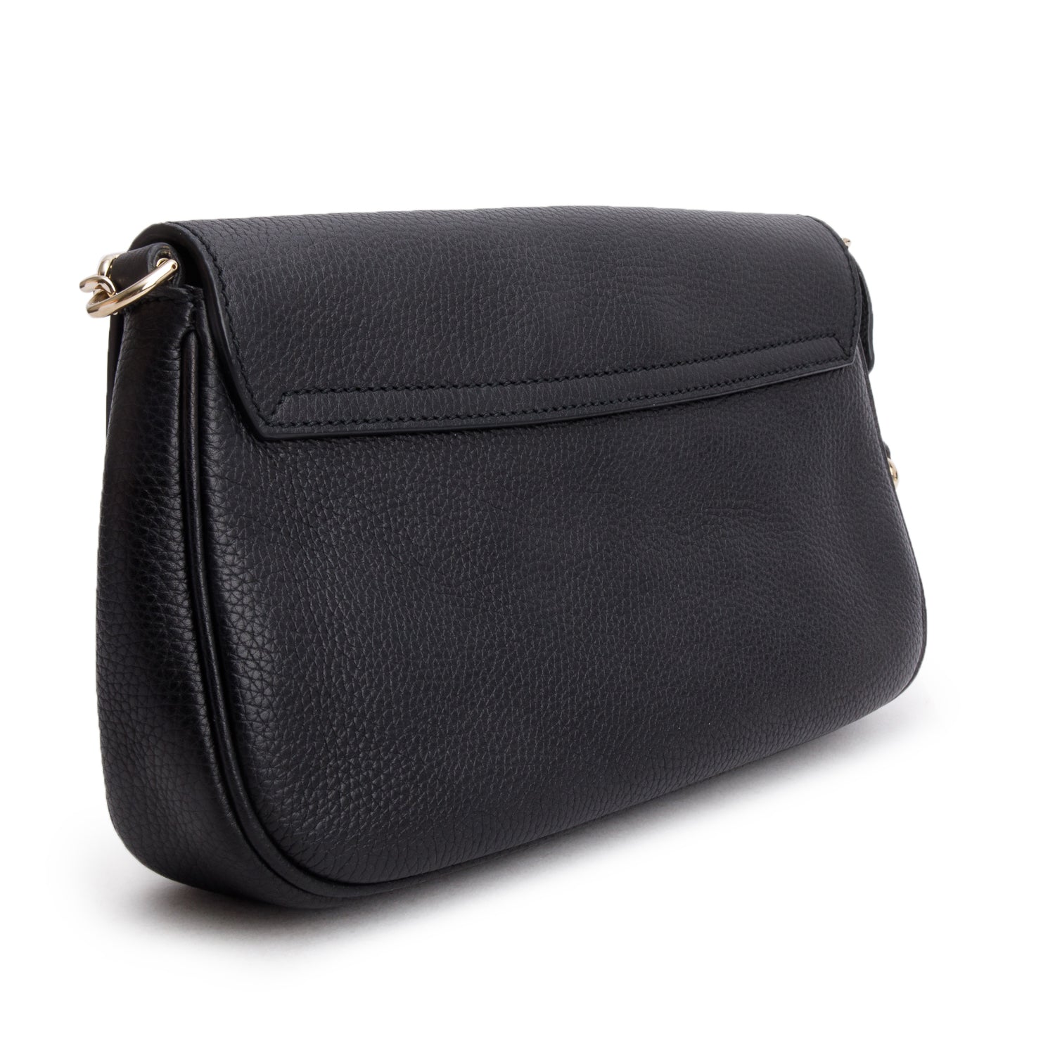 Gucci Black Pebbled Calfskin Medium Soho Chain Crossbody Bag w/ Box