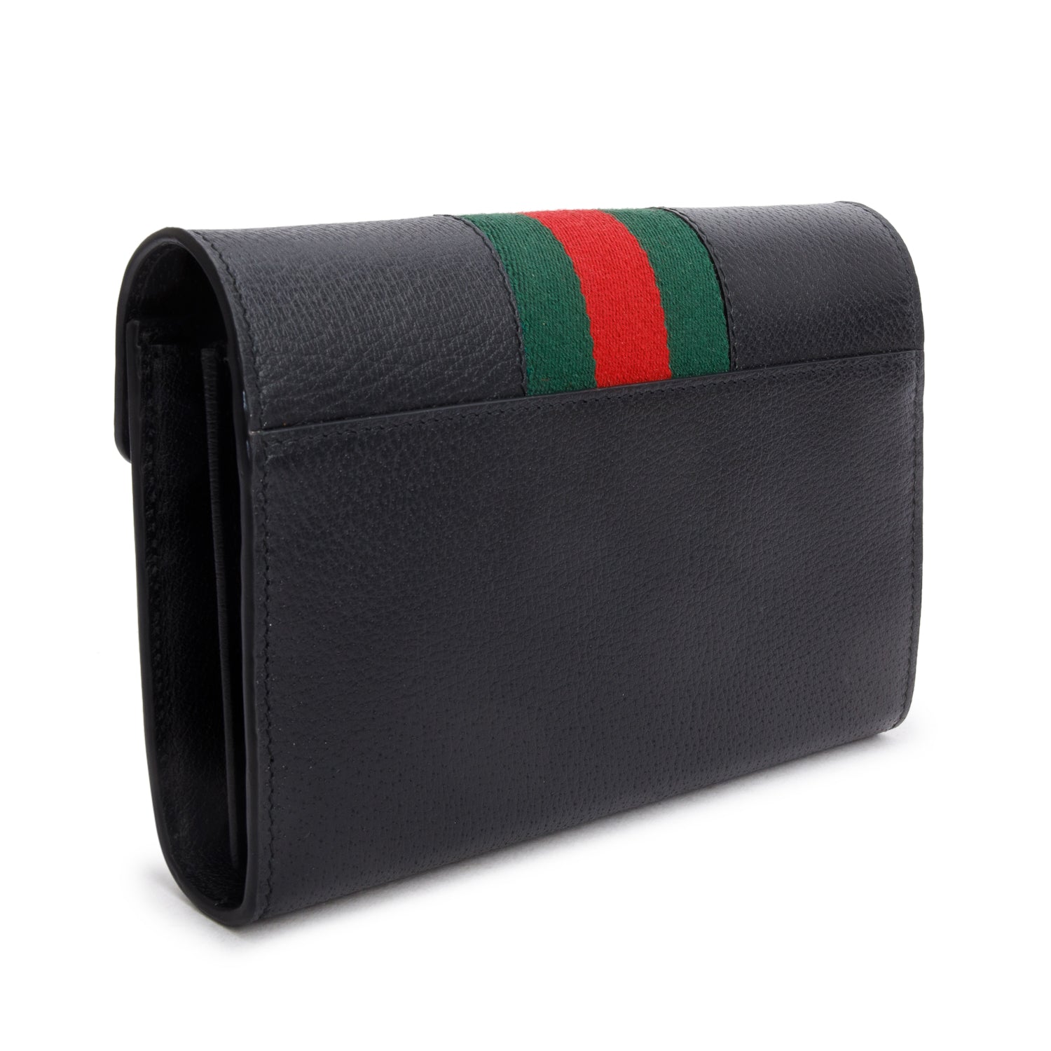 Gucci Black Calfskin Web Mini Dionysus Wallet on Chain w/ Box & Strap