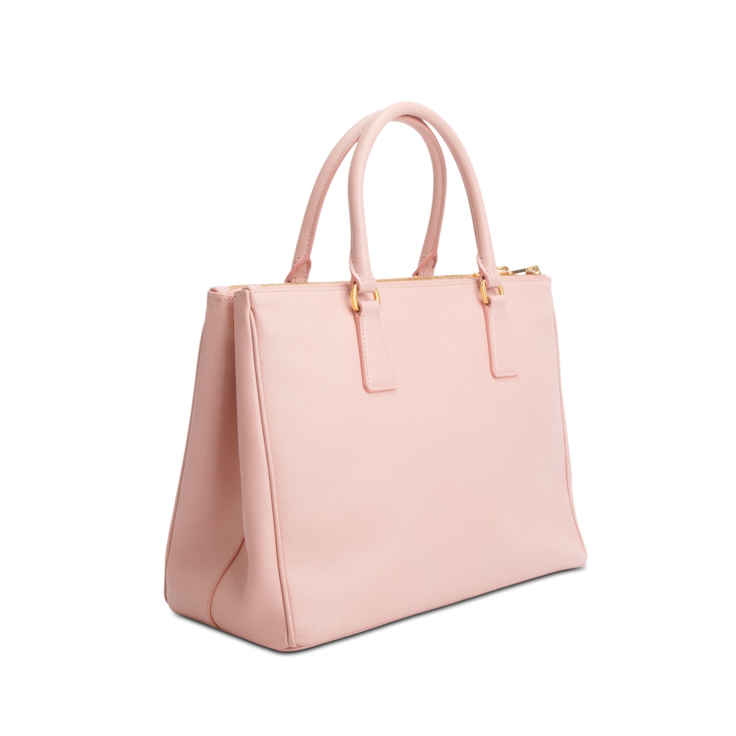 Prada Pink Saffiano Lux Medium Double Zip Galleria Tote w/ Authenticity Card & Strap