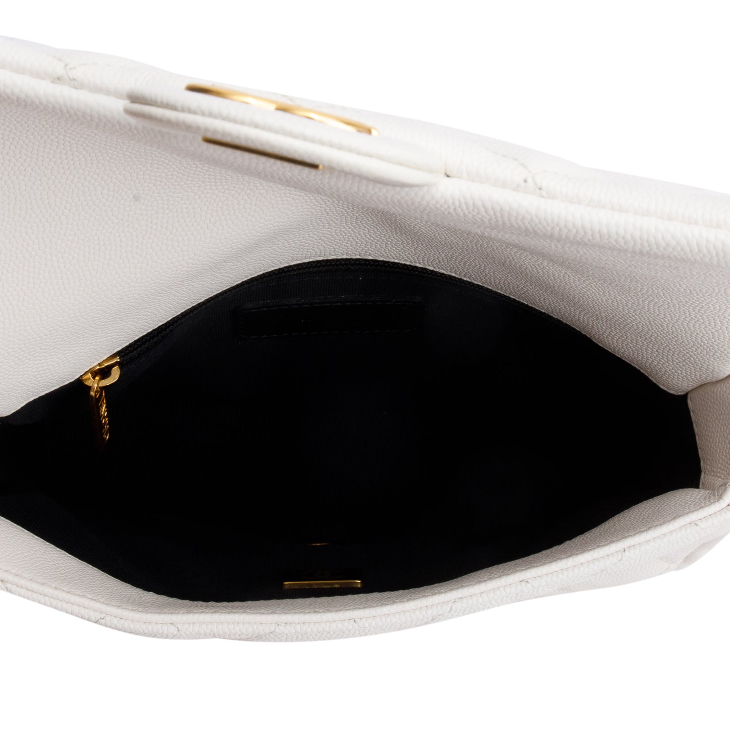 Chanel White Caviar Quilted Leather Mini CC You Flap Bag