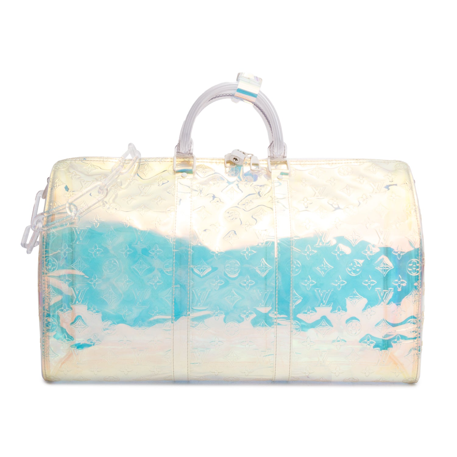 Louis Vuitton Iridescent Prism PCV Monogram Keepall Bandouliere 50 w/ Box & Strap