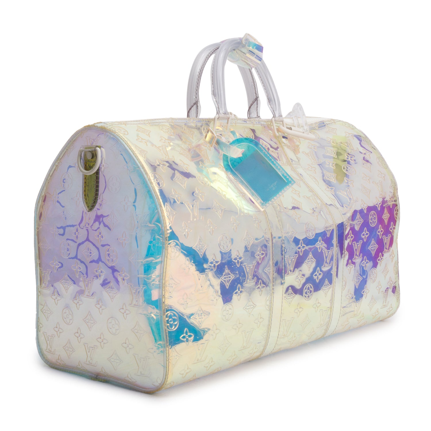 Louis Vuitton Iridescent Prism PCV Monogram Keepall Bandouliere 50 w/ Box & Strap