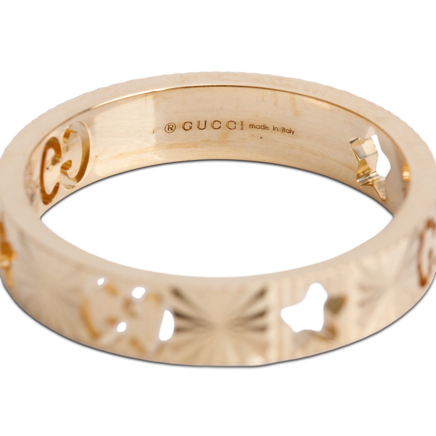 Gucci 18k Yellow Gold Icon Cosmogonie Star Ring, Size 13 6.25
