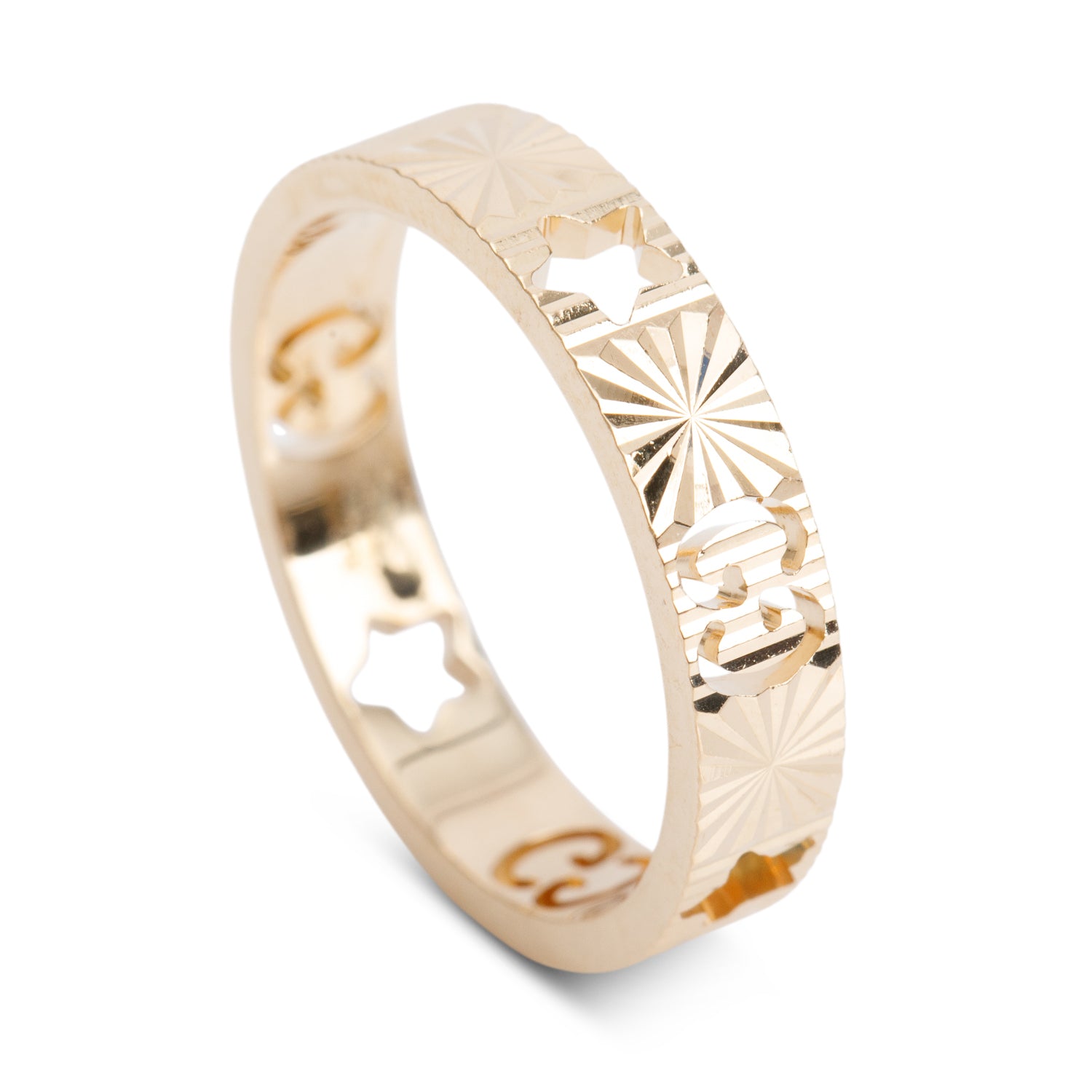 Gucci 18k Yellow Gold Icon Cosmogonie Star Ring, Size 13 6.25