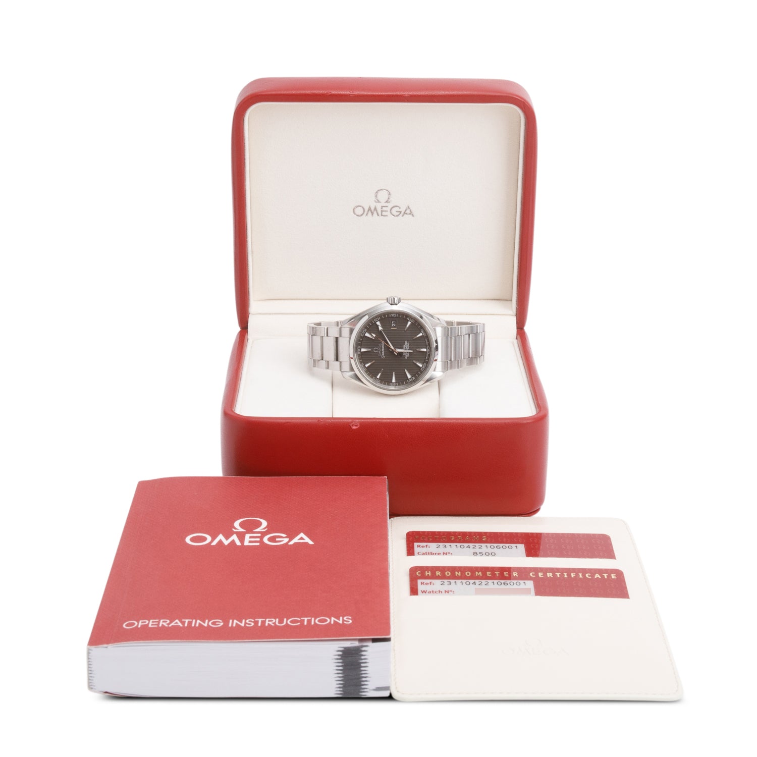Omega Stainless Steel Seamaster Aqua Terra 150M 41.5 MM Automatic Watch Grey Dial w/ Box & Papers