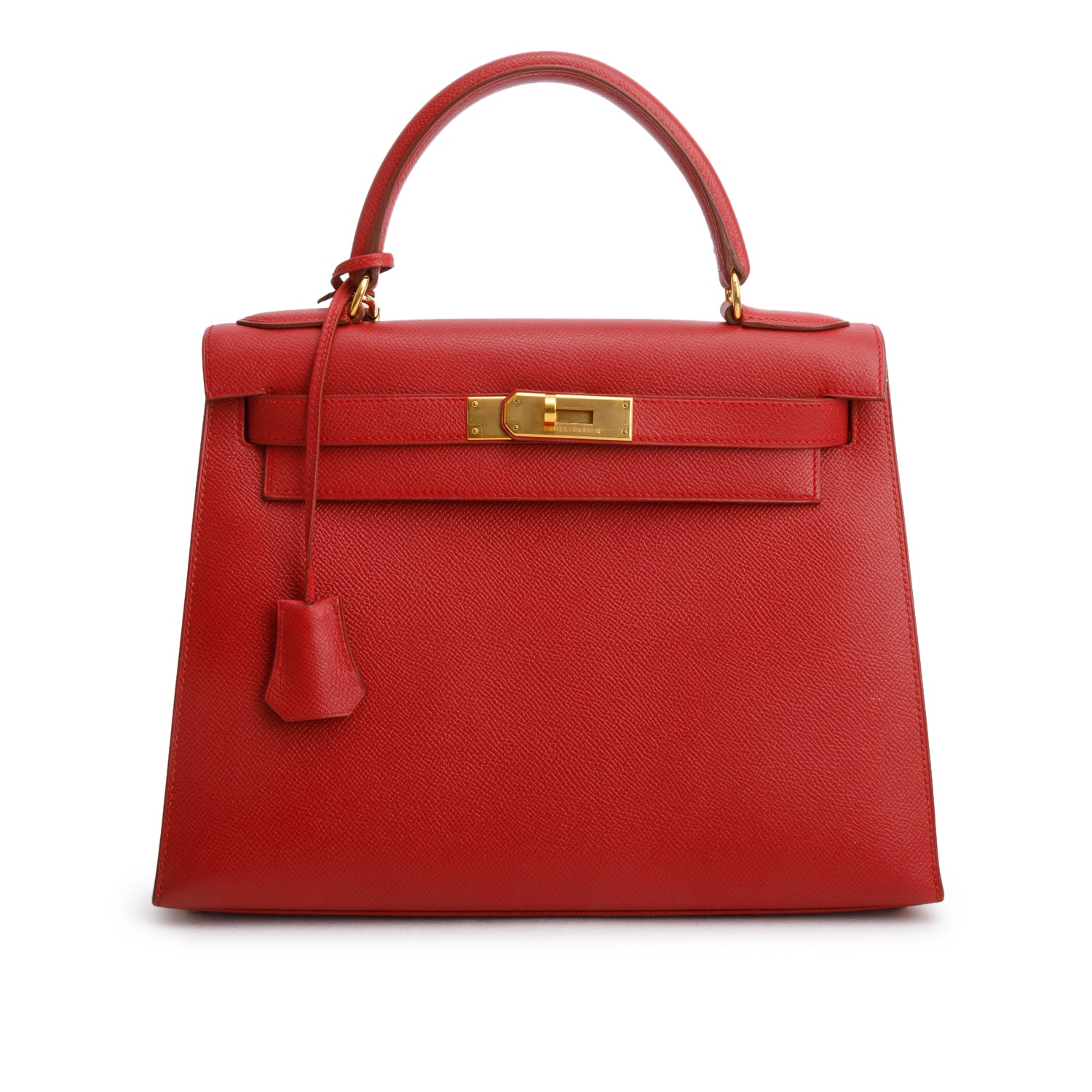 Hermes Vintage Rouge Grenat Epsom Kelly Sellier 28 w/ Strap