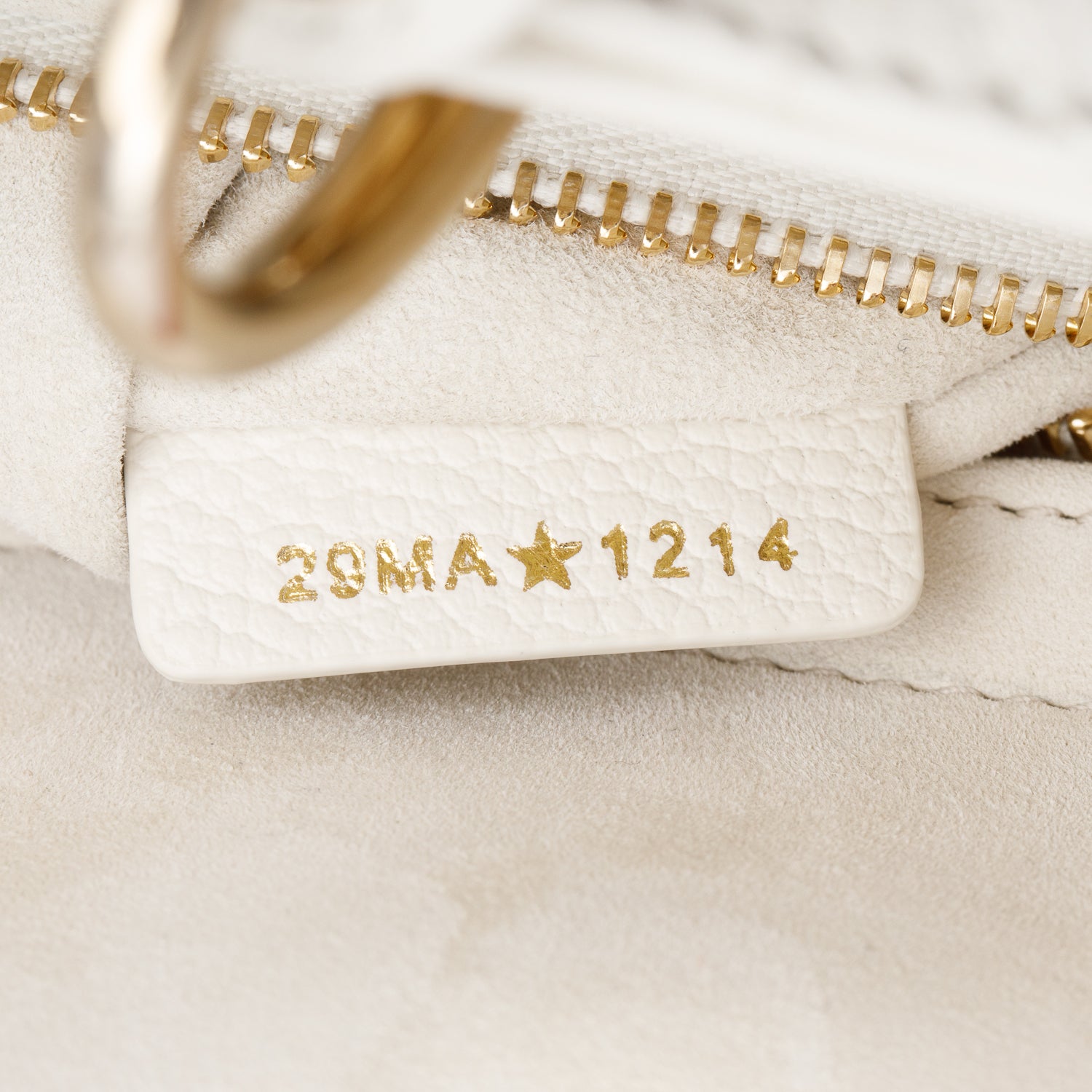 Christian Dior 2024 White Grained Cannage Calfskin Leather Small Lady Dior Bag w/ Box & Strap