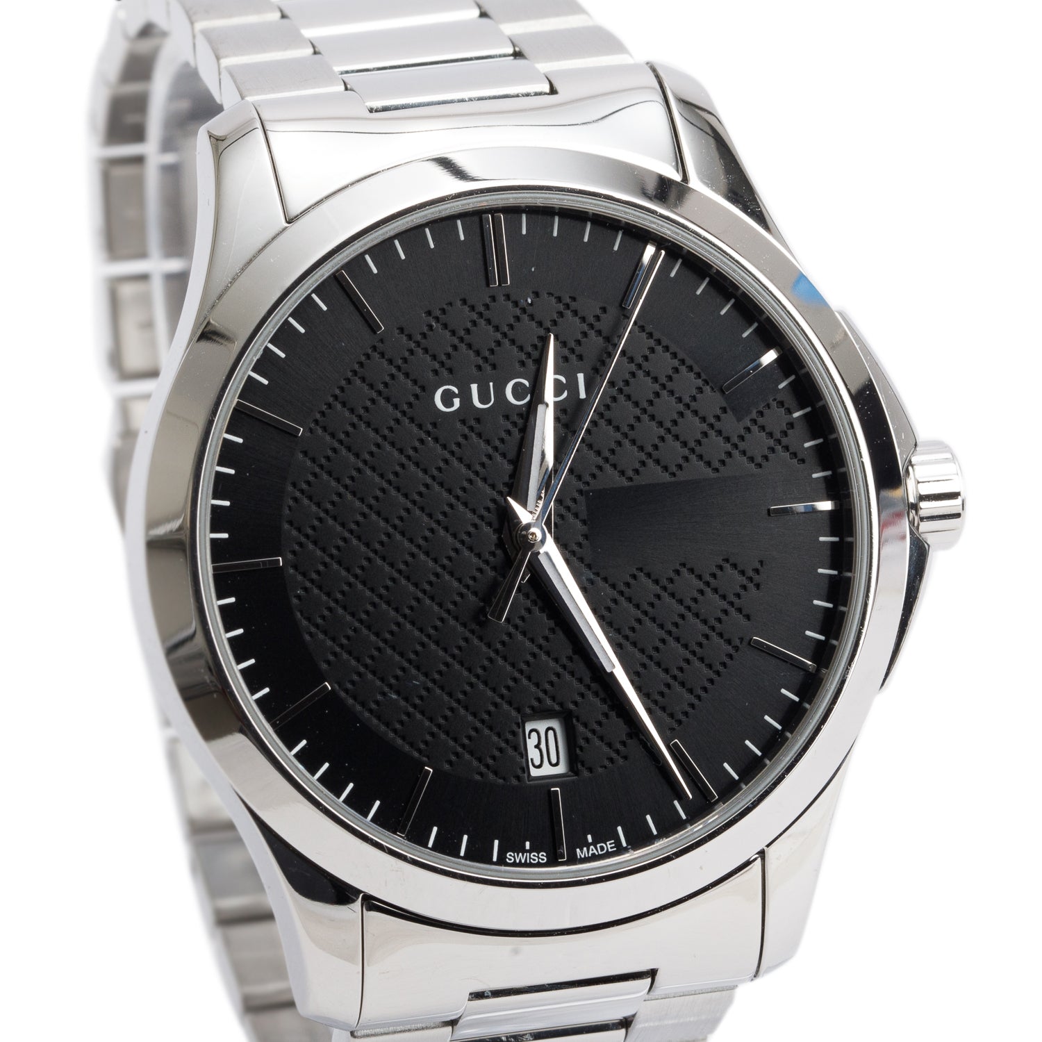 Gucci Stainless Steel G-Timeless 38 MM Quartz Watch Black Dial