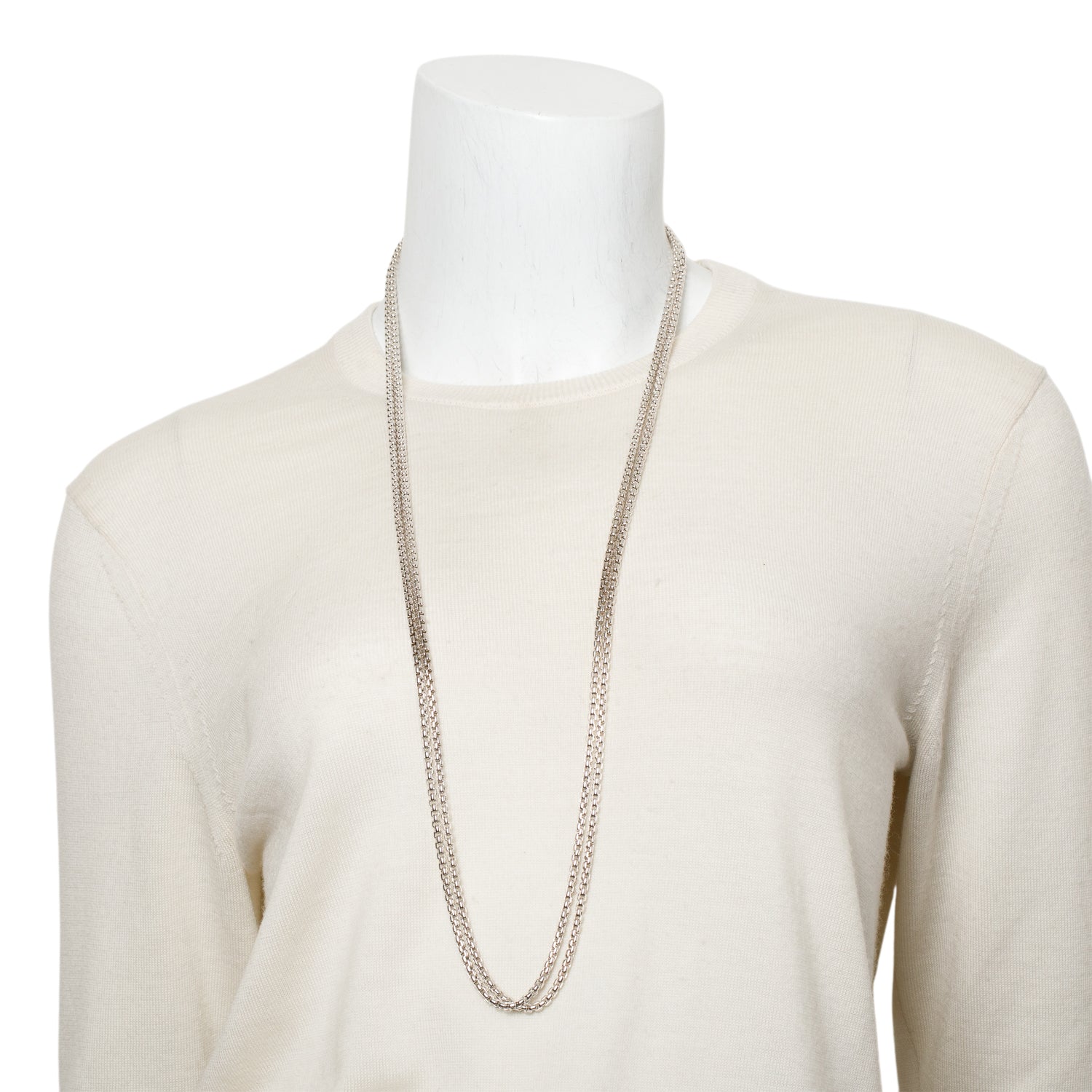 David Yurman Sterling Silver & 14k Yellow Gold 3.6 MM Box Chain Necklace, 72" w/ Box