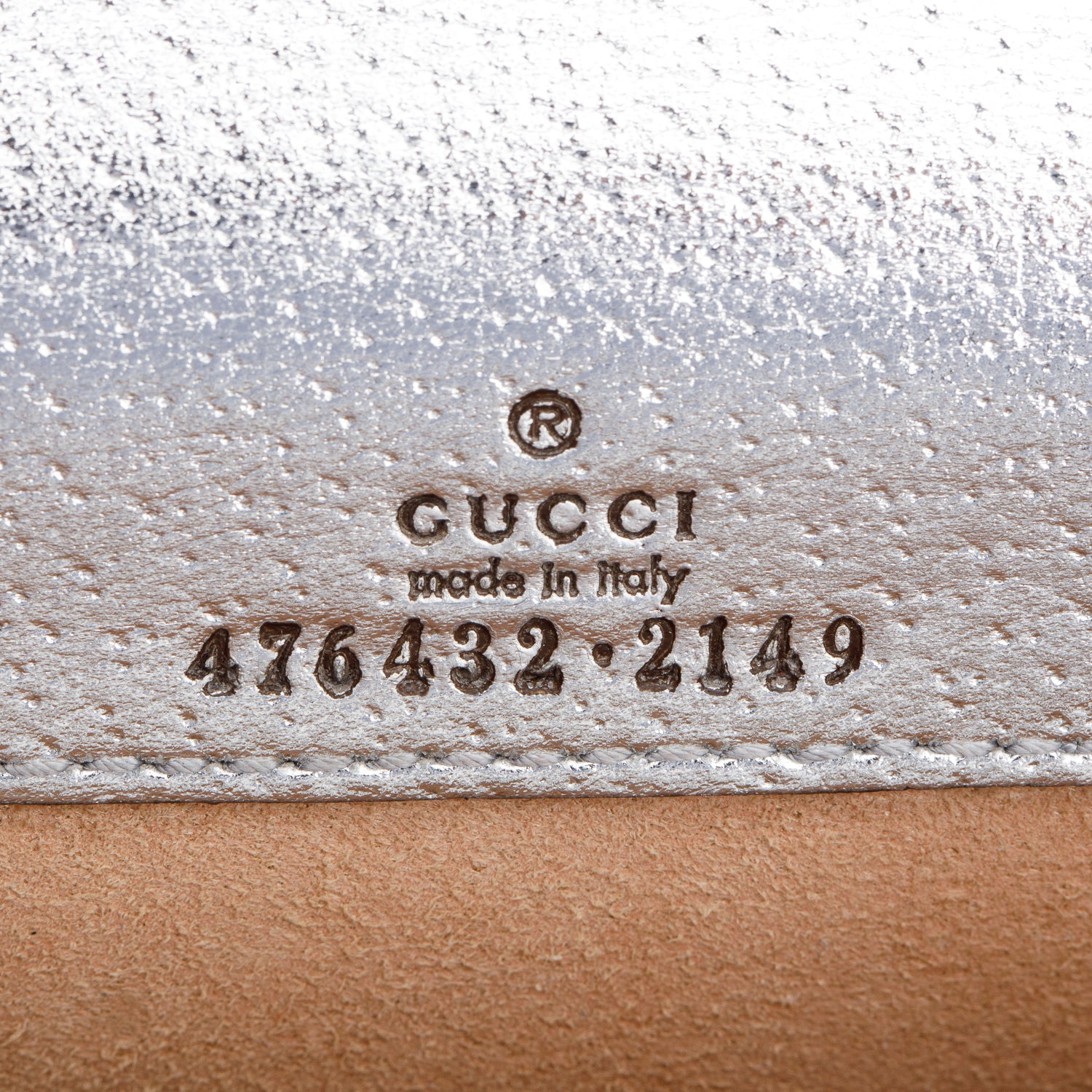 Gucci Dionysus Silver Calfskin Leather Dionysus Super Mini Bag w/ Box