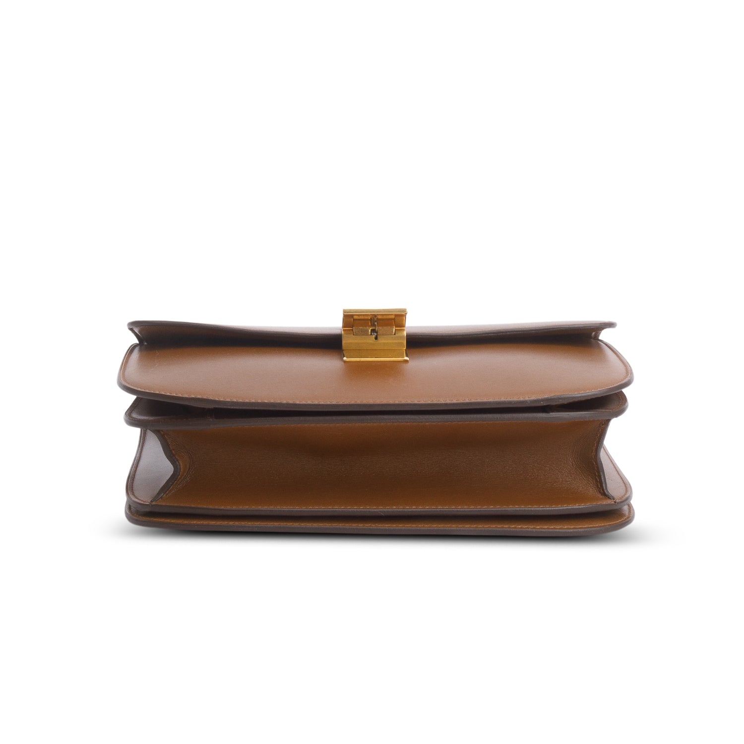 Celine Brown Box Calfskin Medium Classic Box Flap Bag